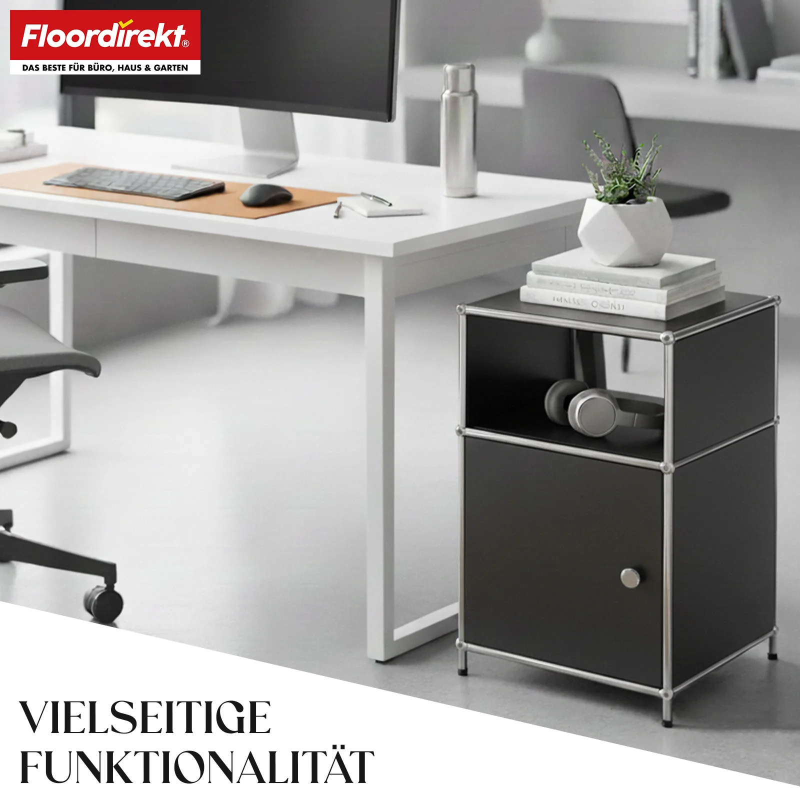 Regał metalowy | Concept Epure MK-040 | 3-poziomowy regał do przechowywania z drzwiami i półkami | Dostępny w kilku kolorach - Image 13