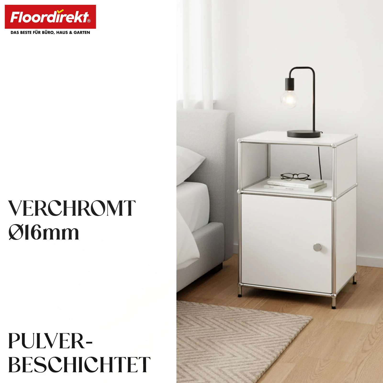 Regał metalowy | Concept Epure MK-040 | 3-poziomowy regał do przechowywania z drzwiami i półkami | Dostępny w kilku kolorach - Image 19
