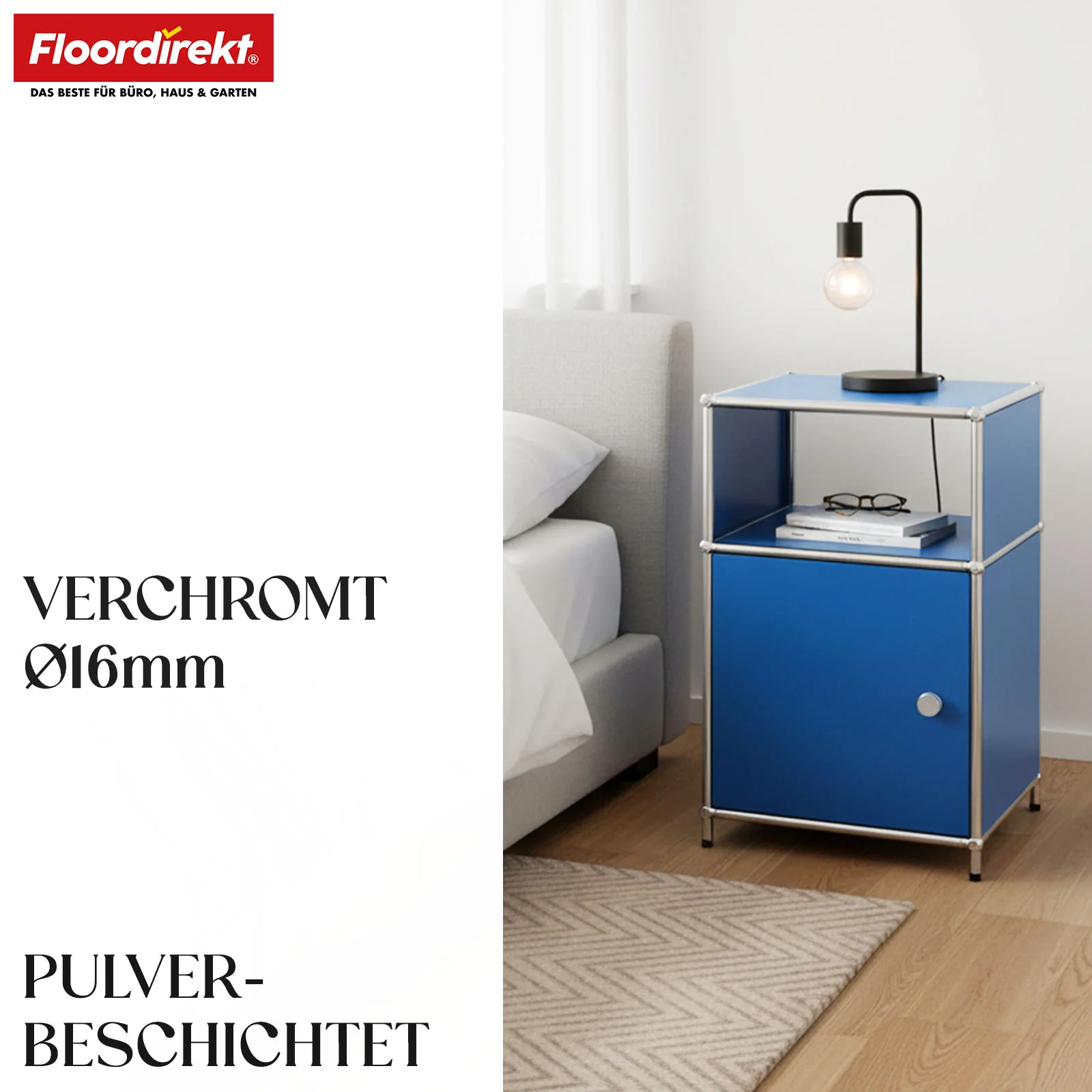Regał metalowy | Concept Epure MK-040 | 3-poziomowy regał do przechowywania z drzwiami i półkami | Dostępny w kilku kolorach - Image 3