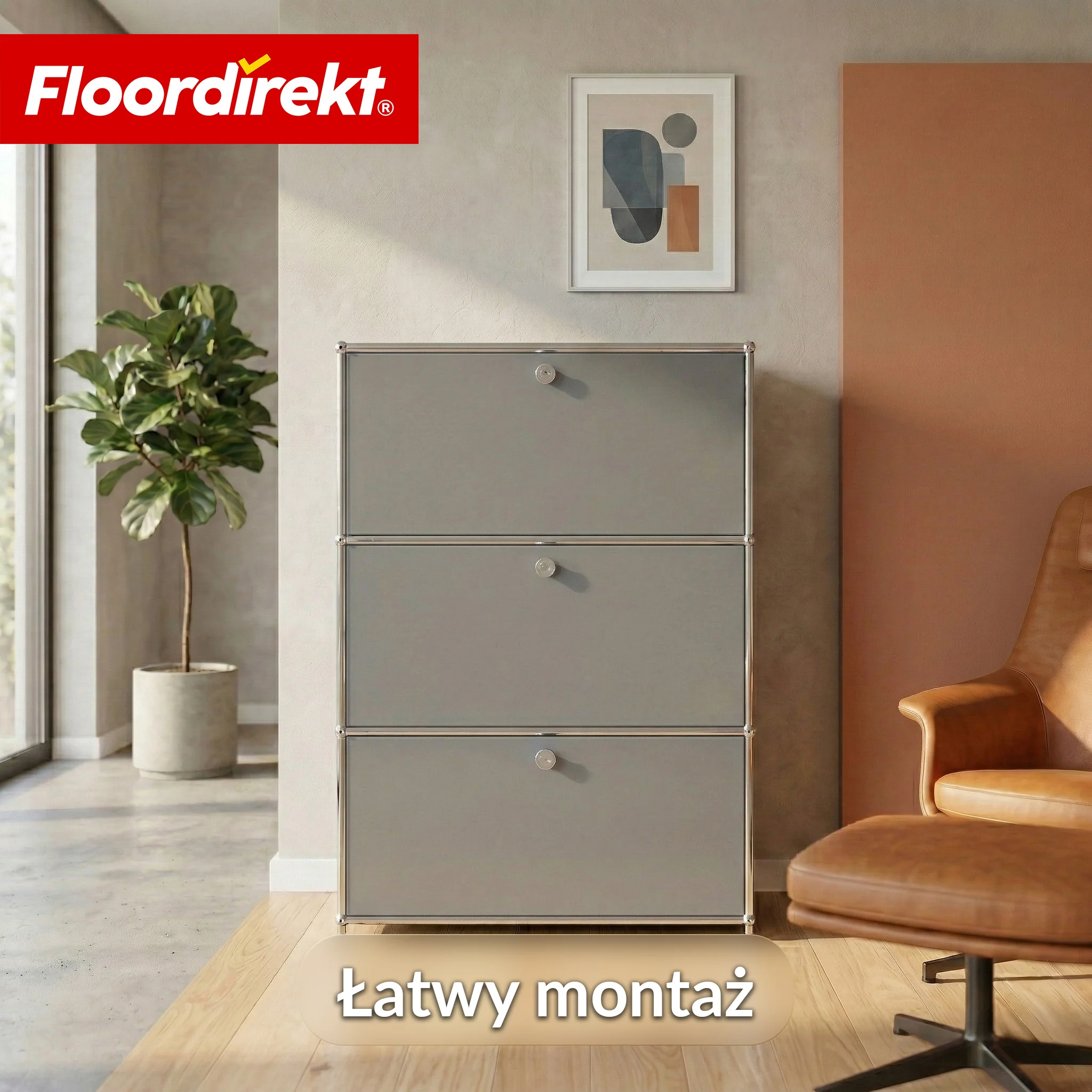 Szafka metalowa | Concept Epure MK-129 | Komoda z 3 zamykanymi schowkami | Nowoczesna szafka do przechowywania - Image 32