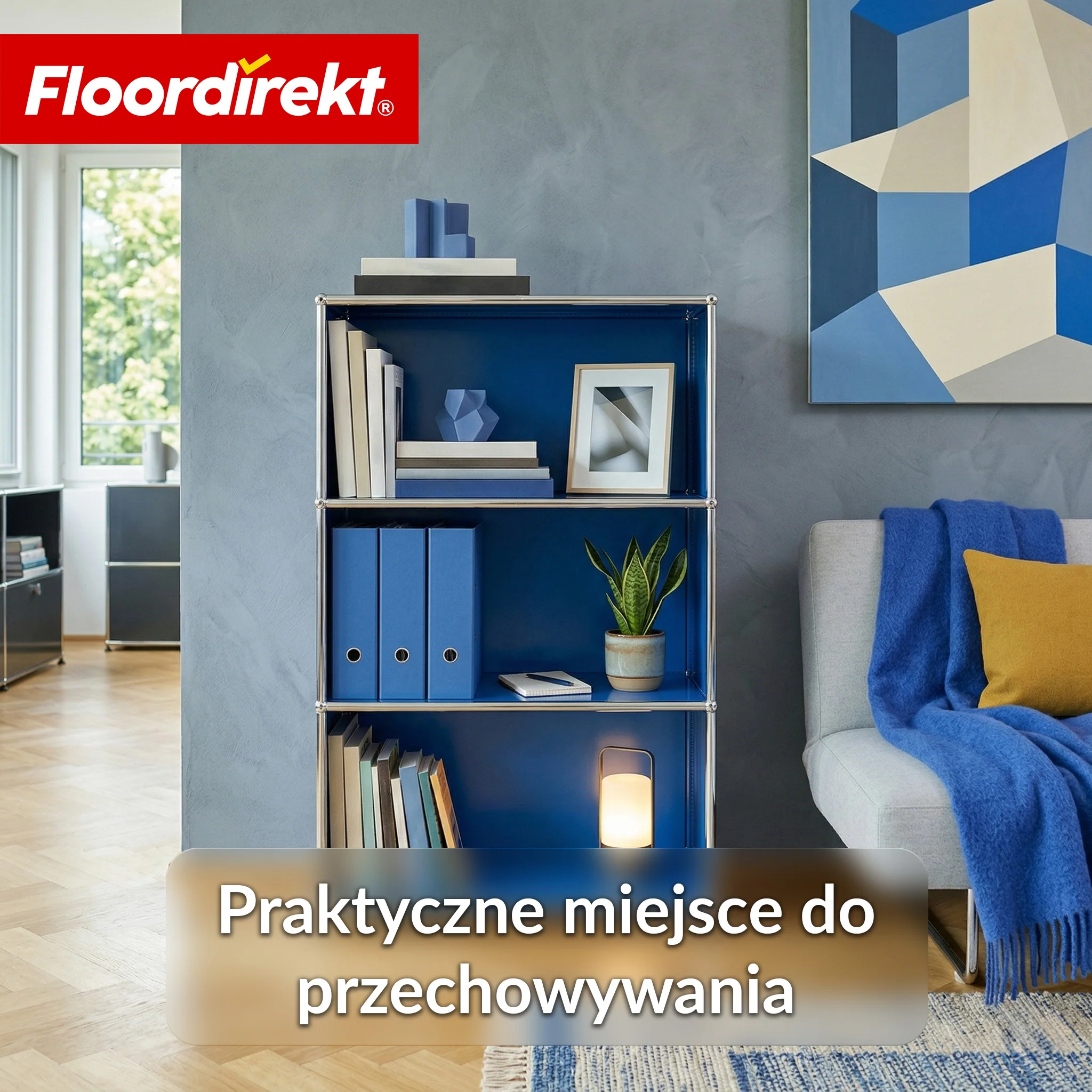 Metallowy regał | Concept Epure MK-101 | Regał stojący 4 półki | Regał na książki z bocznymi ściankami | Nowoczesny regał do przechowywania - Image 29