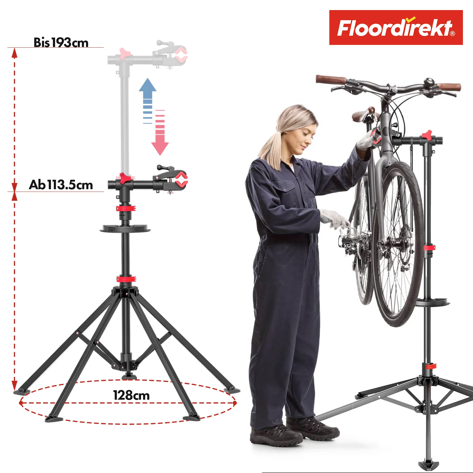 Stojak do montażu roweru | Lois | Regulowana wysokość i możliwość dostosowania | Udźwig do 30 kg - Image 2