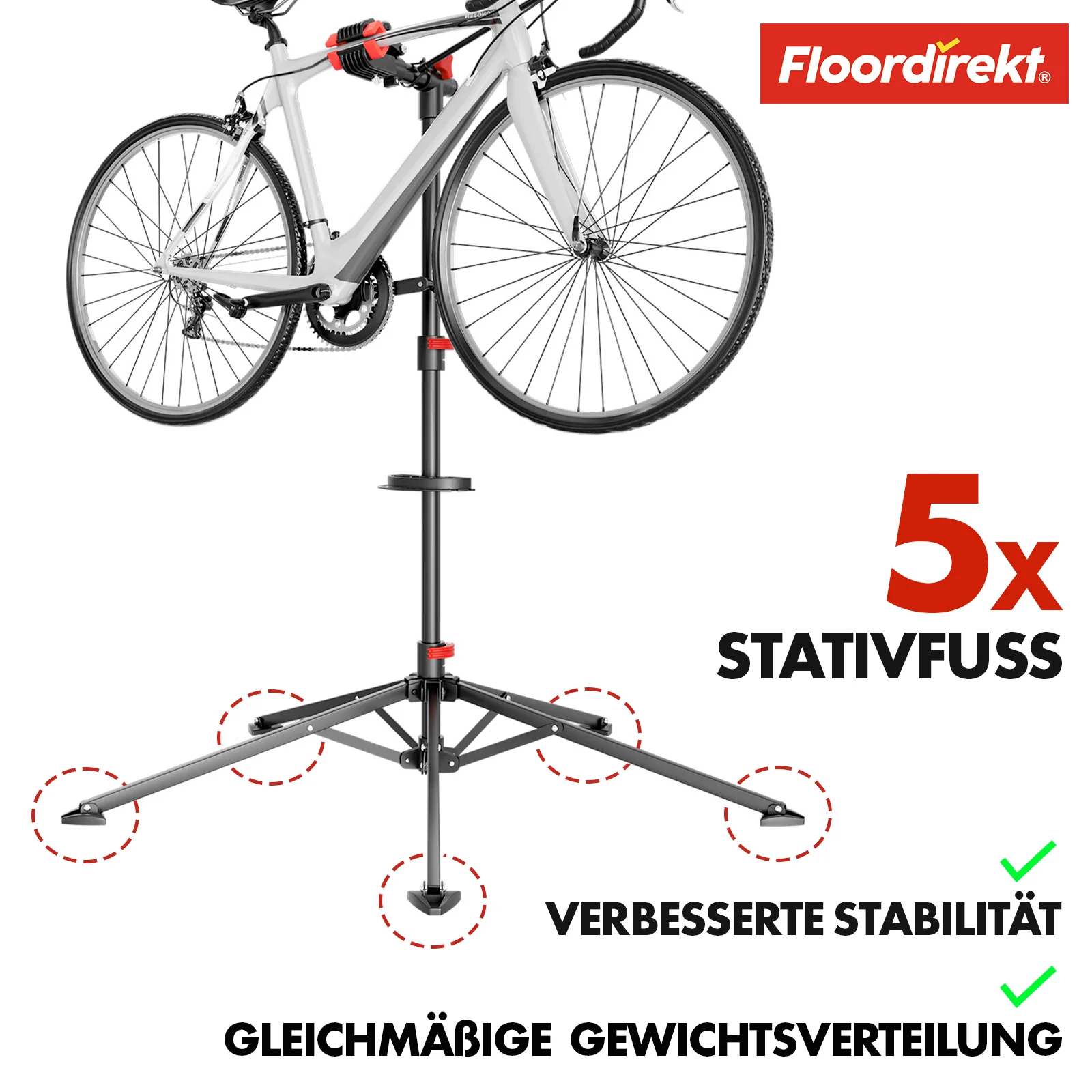 Stojak do montażu roweru | Lois | Regulowana wysokość i możliwość dostosowania | Udźwig do 30 kg - Image 7