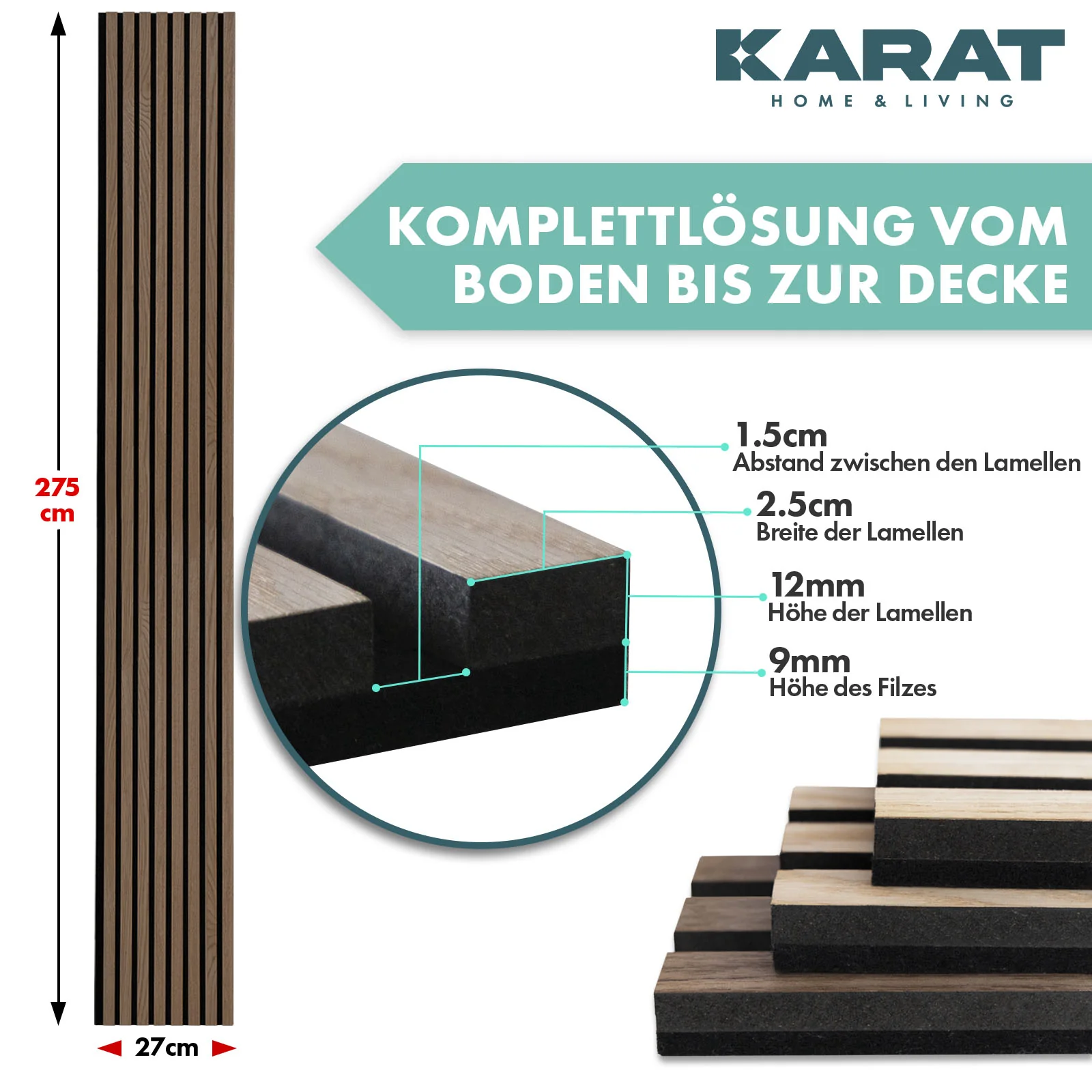 Panele akustyczne o wyglądzie drewna | Ponadczasowy design zapewniający przyjemną akustykę pomieszczenia | Dostępne w 3 wzorach i 2 rozmiarach - Image 51