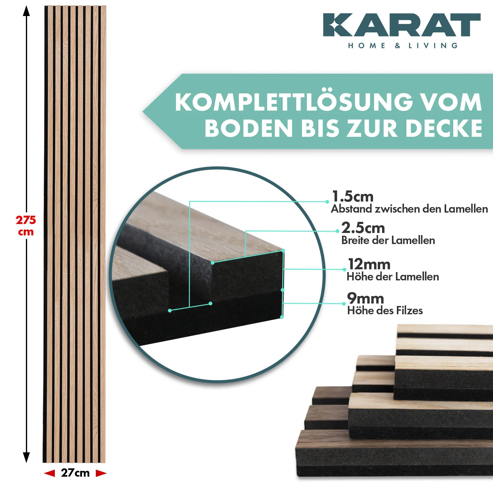 Panele akustyczne o wyglądzie drewna | Ponadczasowy design zapewniający przyjemną akustykę pomieszczenia | Dostępne w 3 wzorach i 2 rozmiarach - Image 61