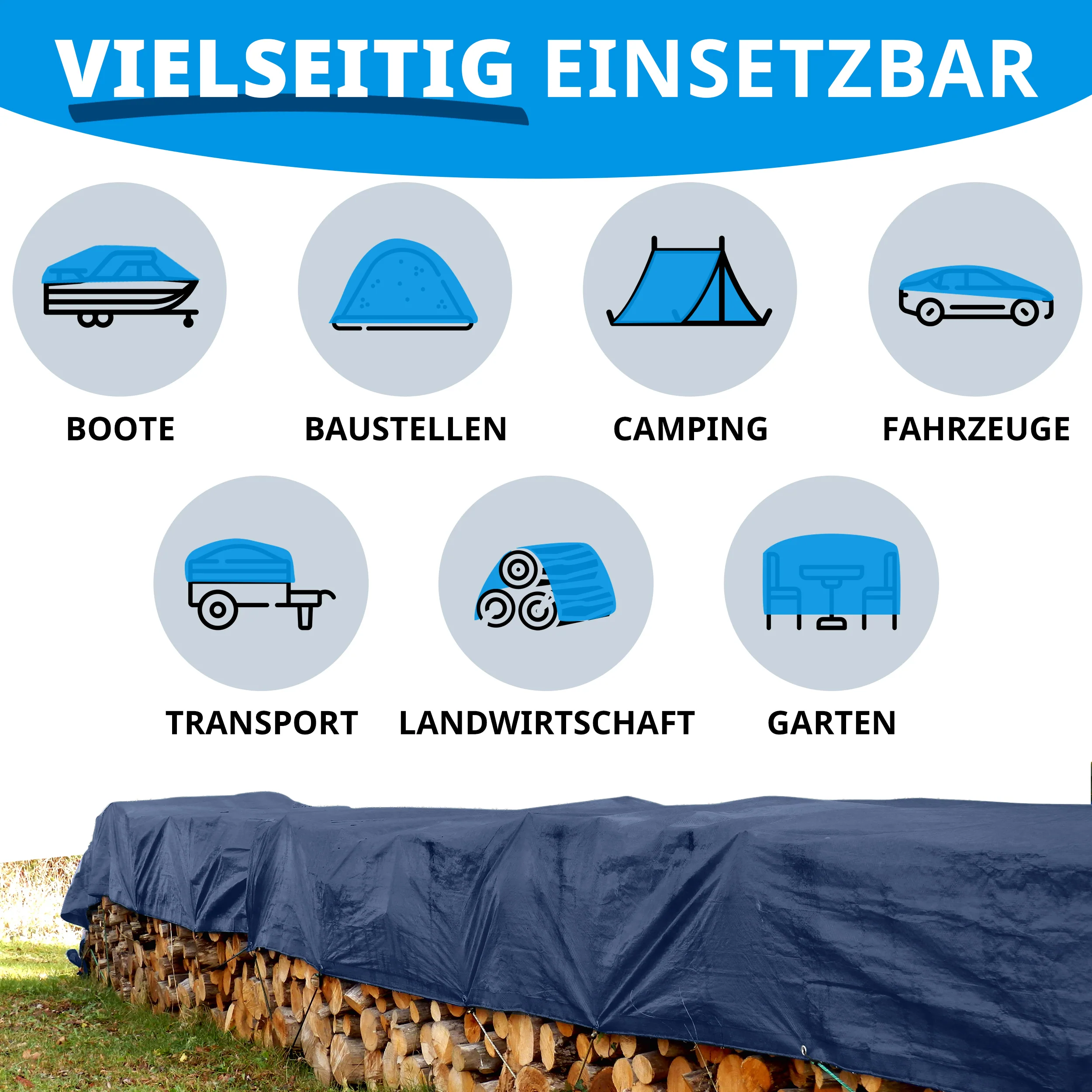 Plandeka | Wyjątkowo odporna na rozdarcia | Niezawodna ochrona do wszechstronnych zastosowań | 180 g/m² - Image 17