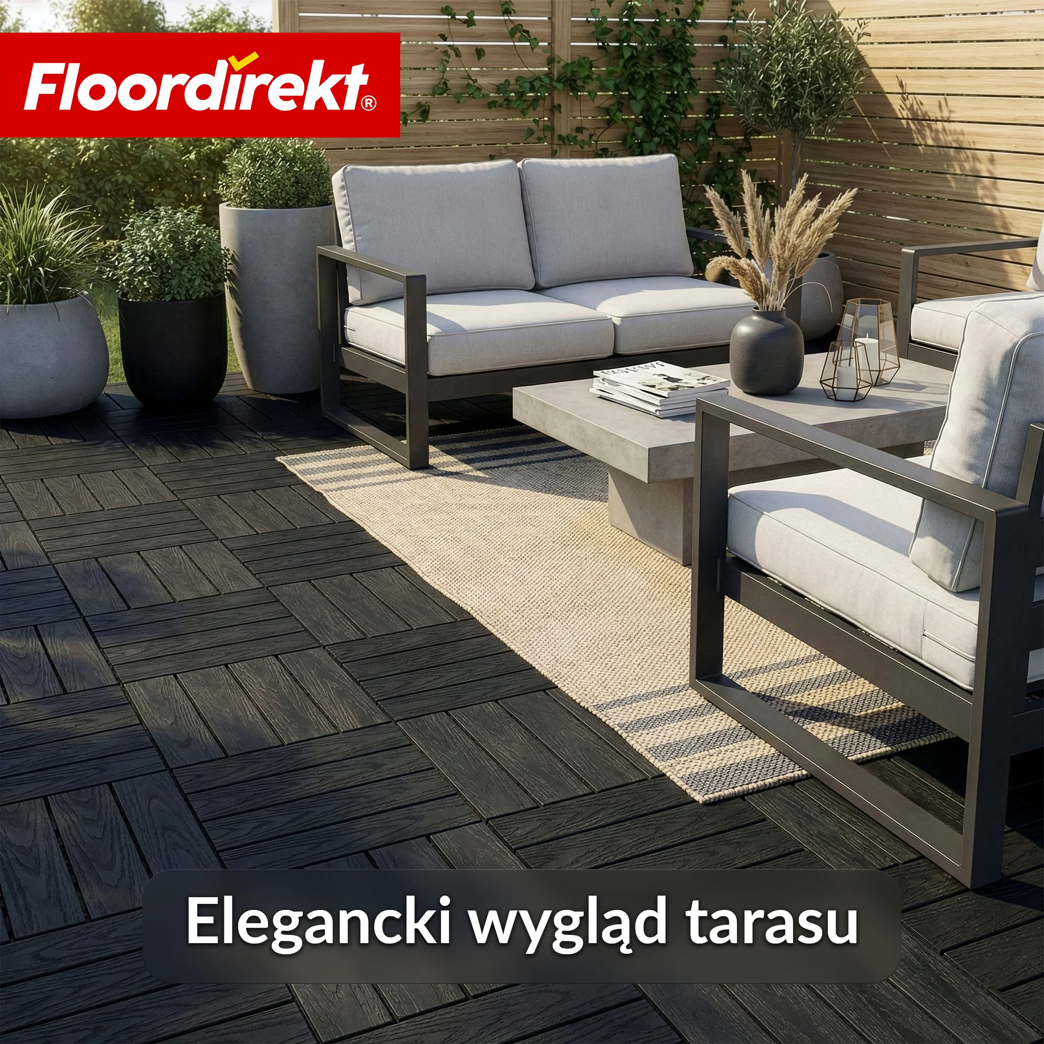 Płytka tarasowa WPC | Noble 3D | Nowoczesna płytka klik 30 x 30 cm na balkon i taras - Image 25