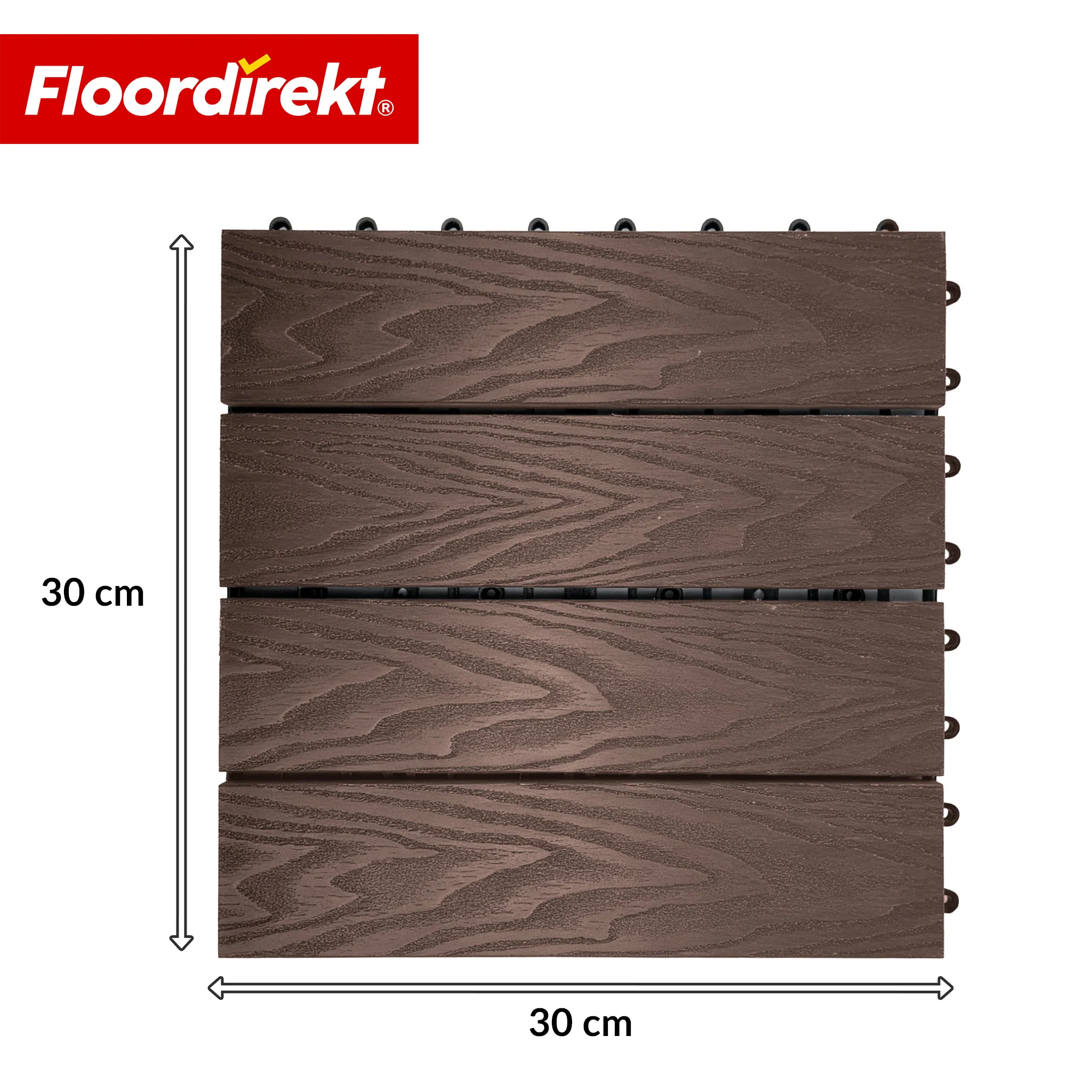 Płytka tarasowa WPC | Noble 3D | Nowoczesna płytka klik 30 x 30 cm na balkon i taras - Image 3