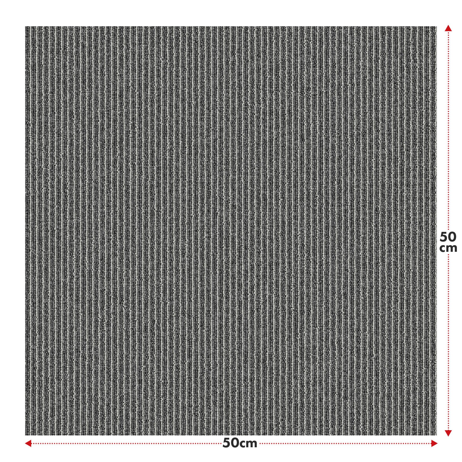Płytki dywanowe | Bern | 50 x 50 cm | Samoprzylepne z wzorem w paski | W kolorze antracytowym, szarym i beżowym do domów komercyjnych i prywatnych - Image 12