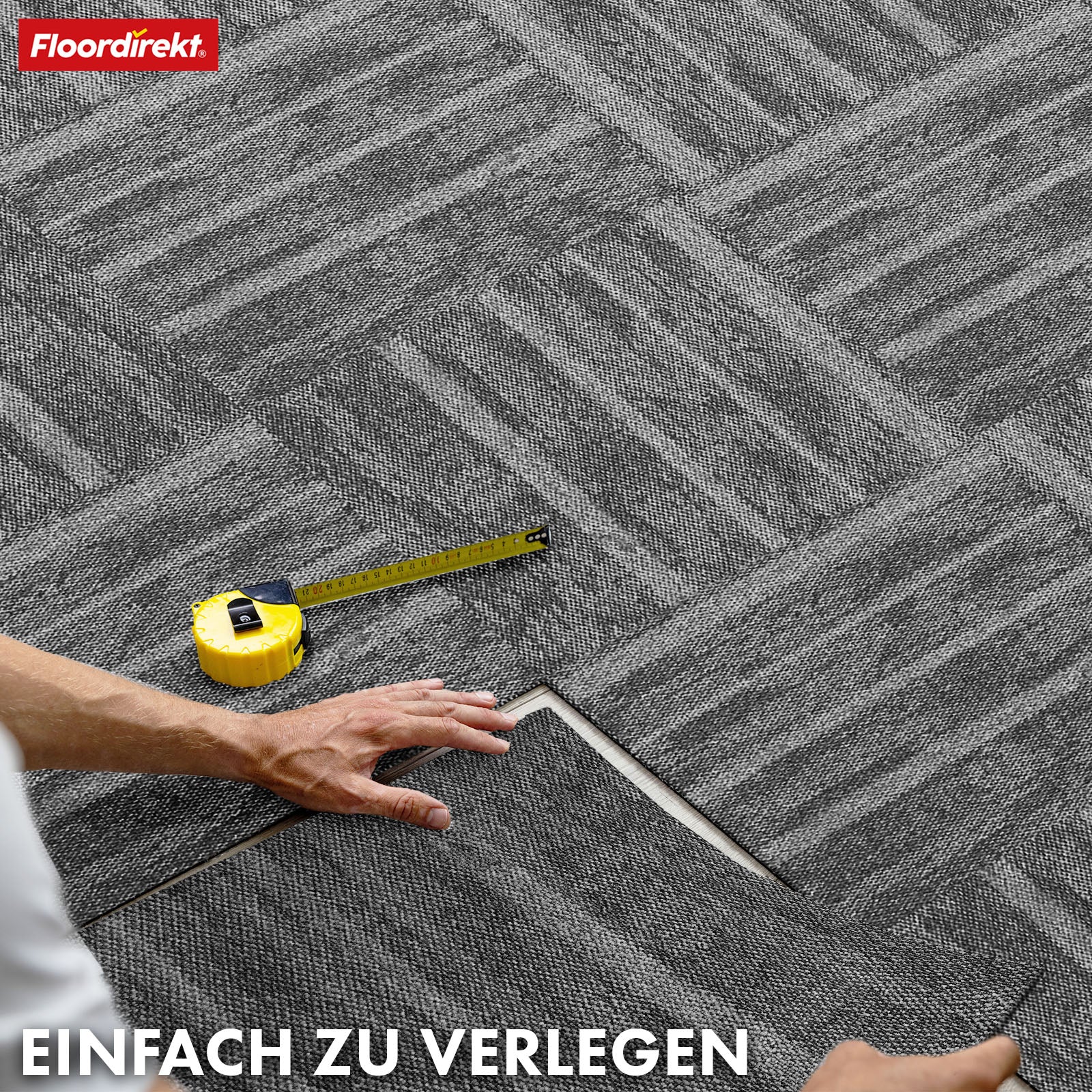 Płytki dywanowe | Zürich | 50 x 50 cm | Idealne do biur i salonów | Wysokiej jakości designerskie płytki w 4 kolorach - Image 5