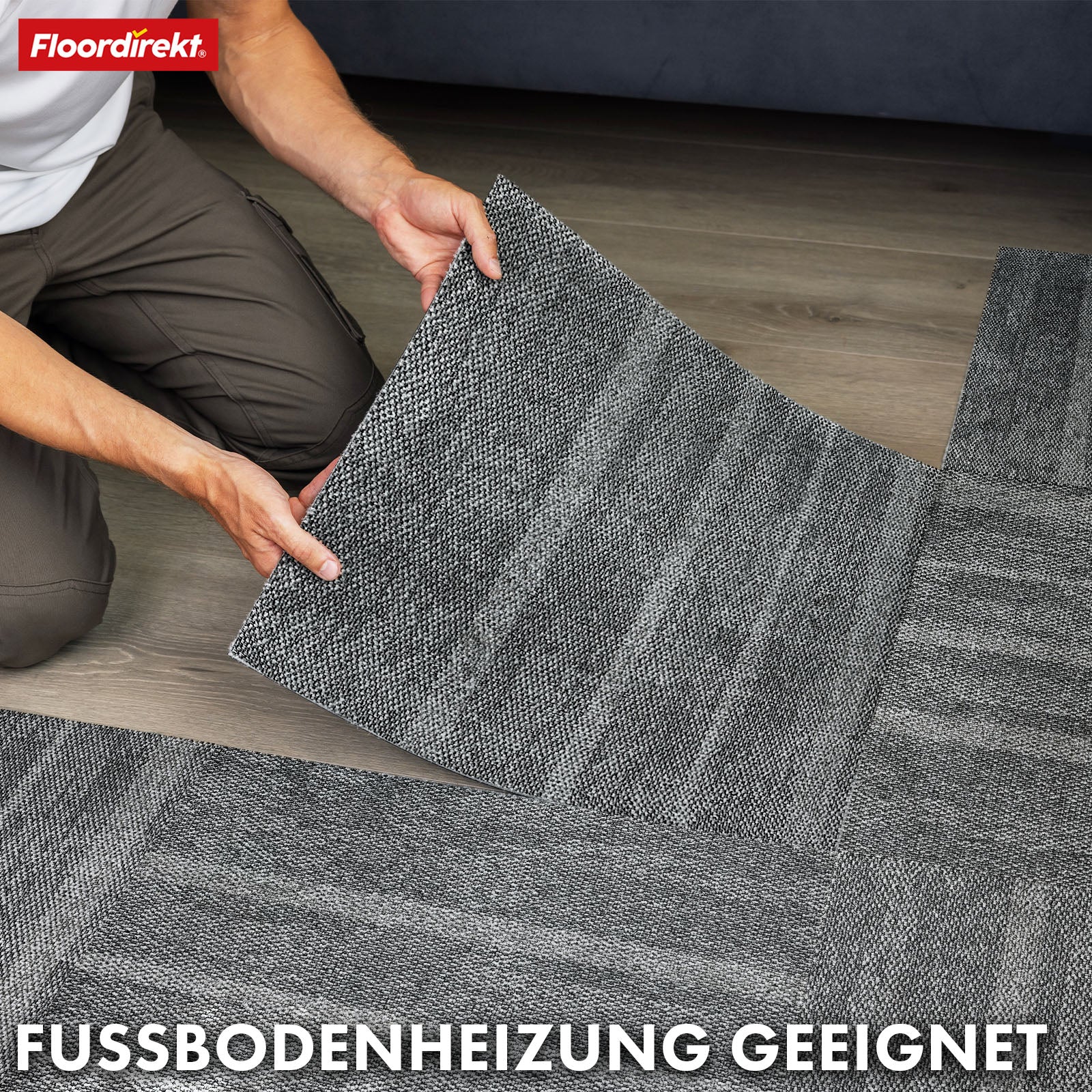 Płytki dywanowe | Zürich | 50 x 50 cm | Idealne do biur i salonów | Wysokiej jakości designerskie płytki w 4 kolorach - Image 7