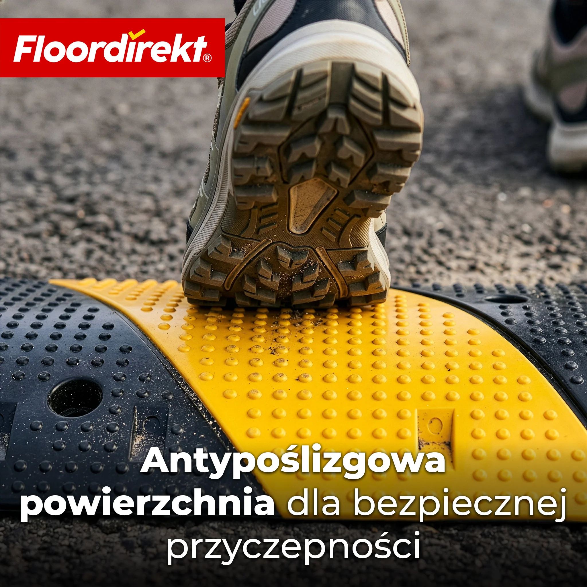 Próg zwalniający Pico | gumowy próg drogowy do 30 t | próg spowalniający żółto-czarny 100 x 30 cm - Image 7