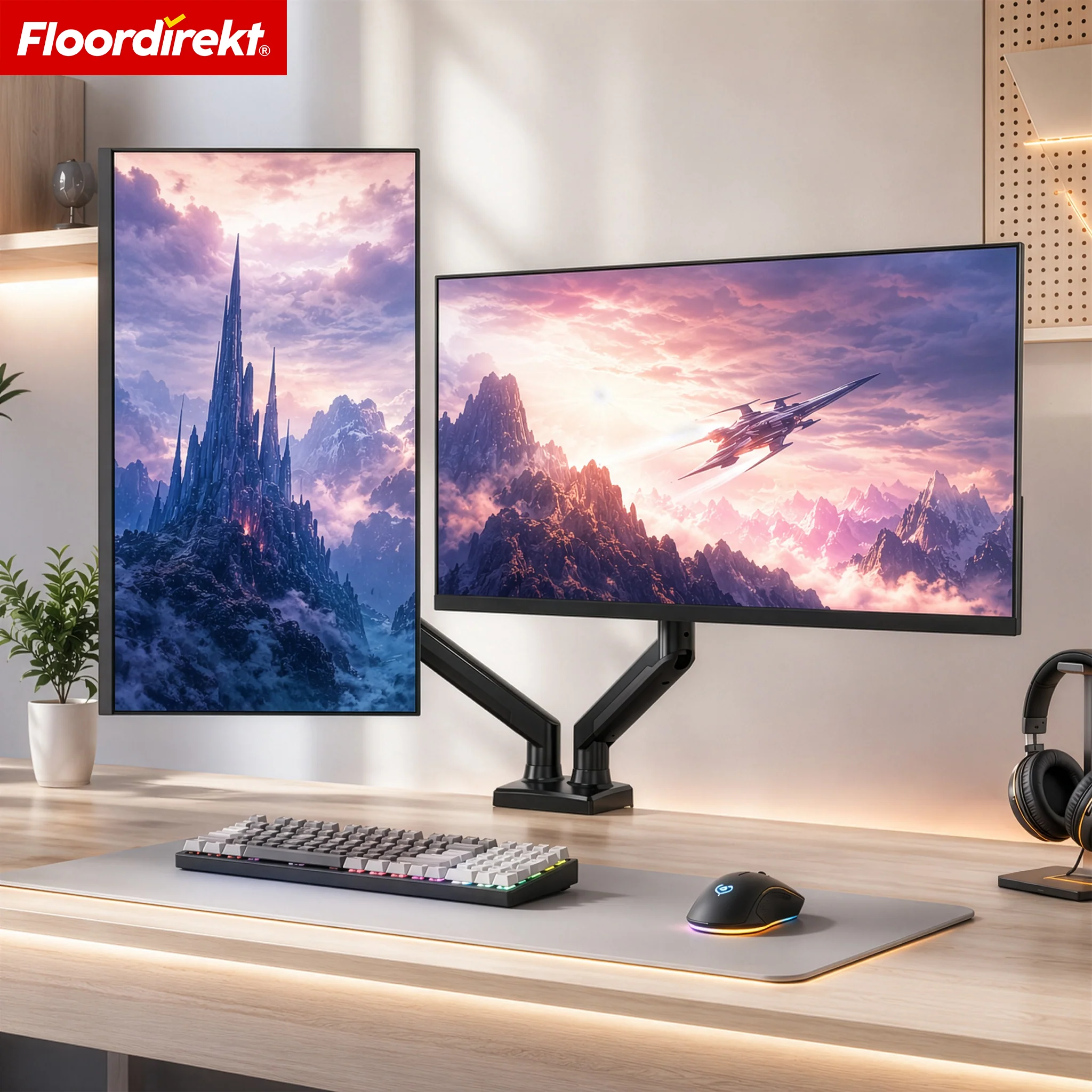 Ramię gazowe do monitora | Elastycznie regulowany uchwyt do monitora z zaciskiem biurkowym do 1–2 monitorów - Image 17