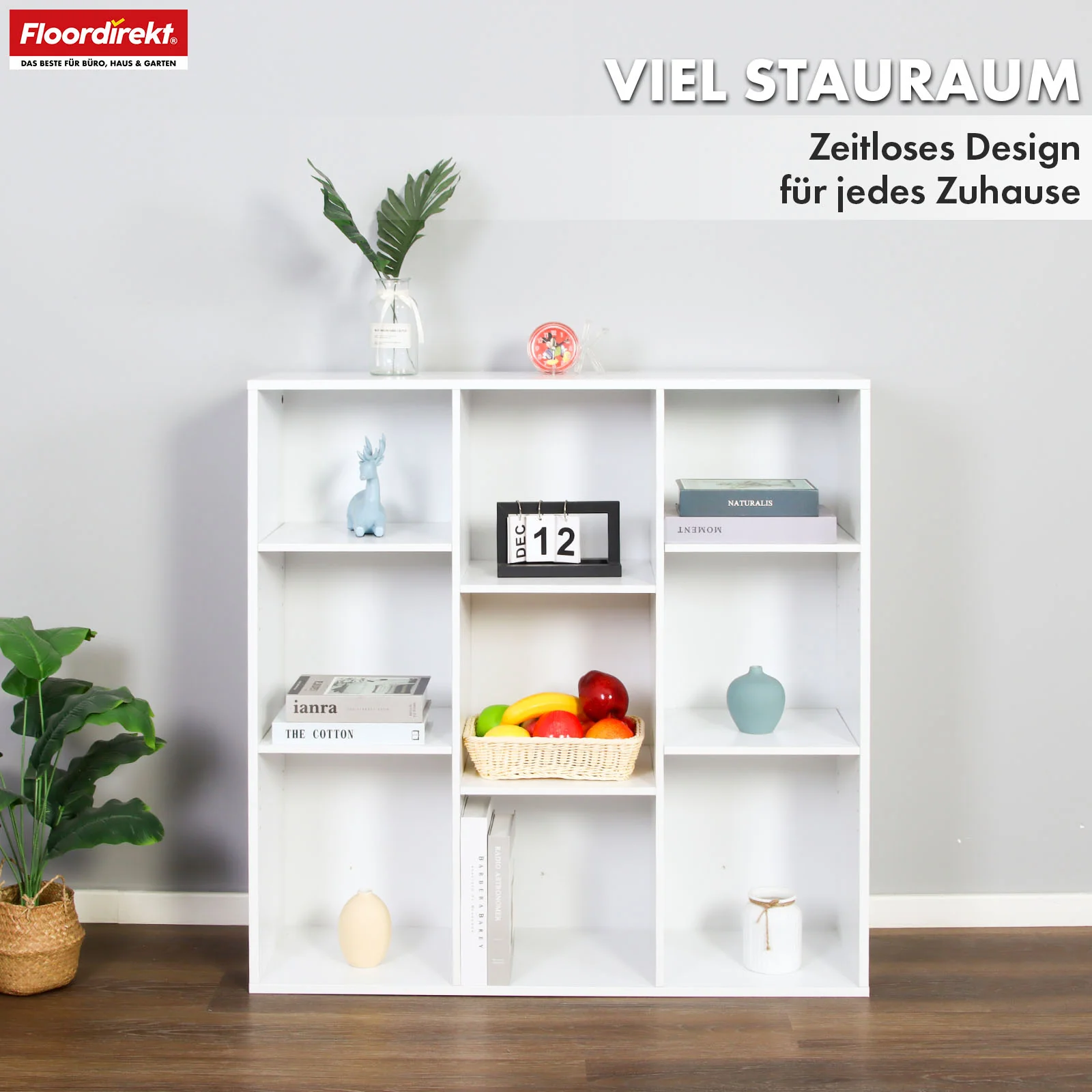 Regał | Arkansas | Biały regał stojący MDF z 5-9 półkami na książki i akcesoria domowe - Image 28