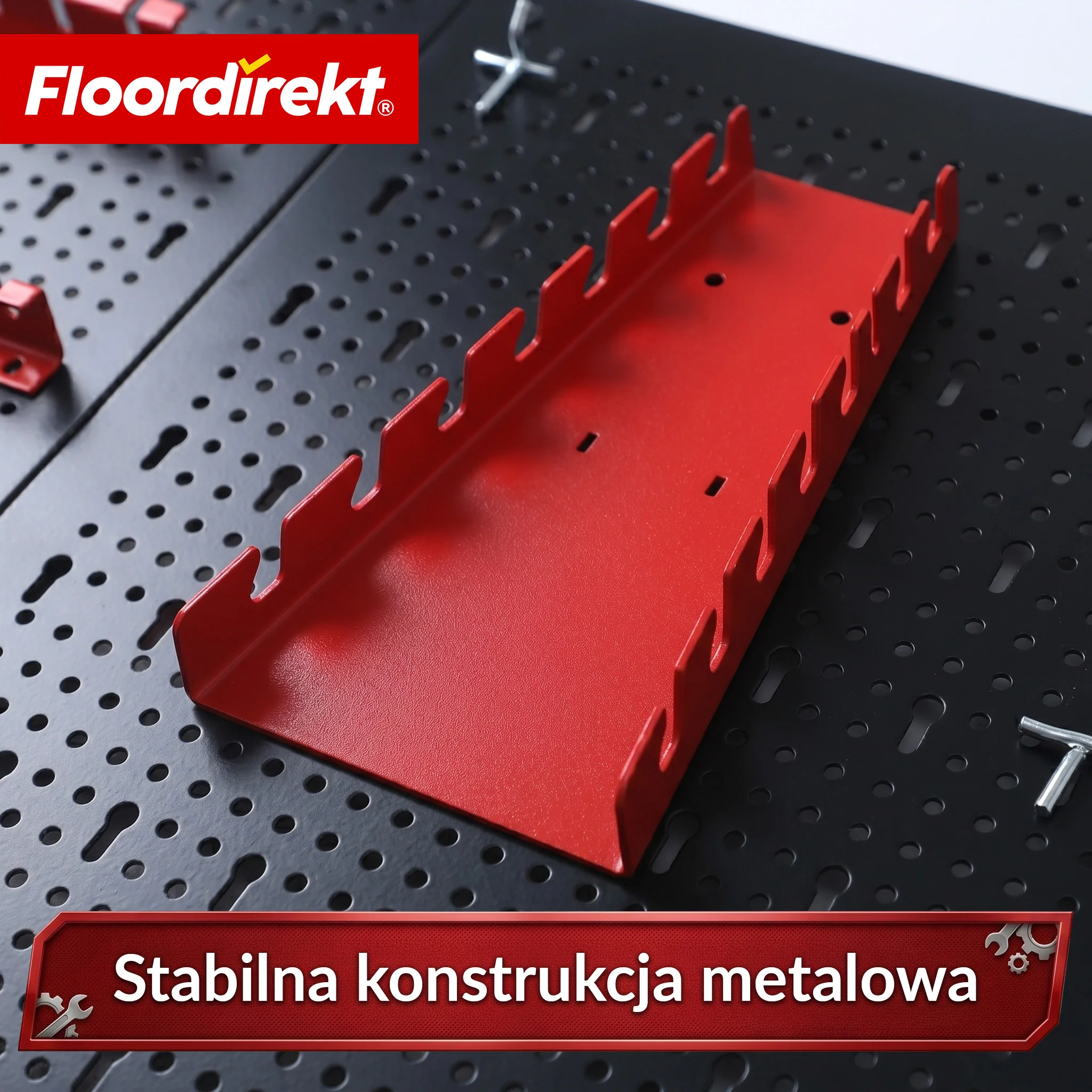 Ścianka narzędziowa | Parker | Metalowy zestaw tablicy perforowanej z akcesoriami | Uchwyt na narzędzia do warsztatu i garażu - Image 16