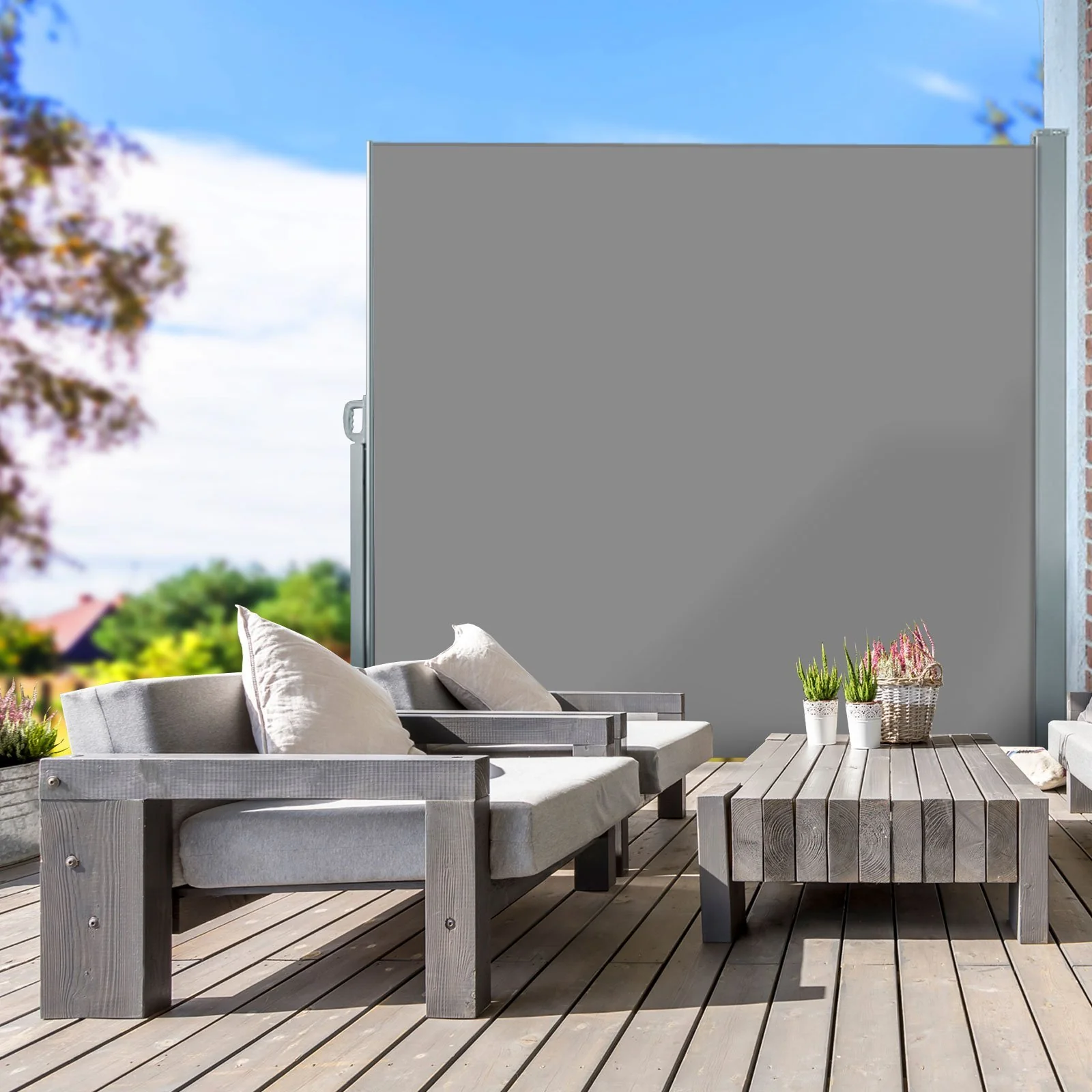Markiza boczna - panel ogrodowy ochronny | szerokość ogrodzenia: 300 cm | 3 wysokości | 4 kolory - Image 15
