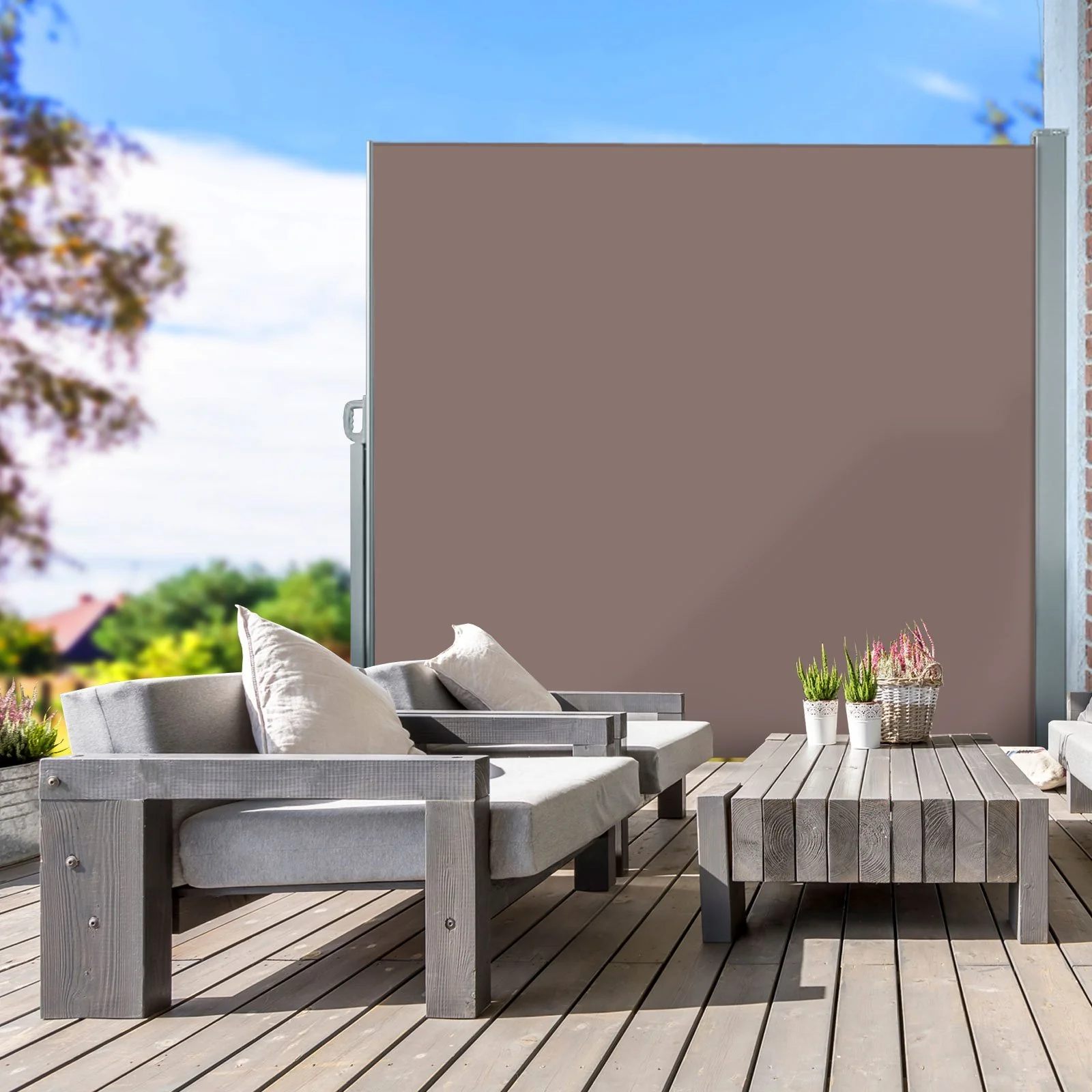 Markiza boczna - panel ogrodowy ochronny | szerokość ogrodzenia: 300 cm | 3 wysokości | 4 kolory - Image 23