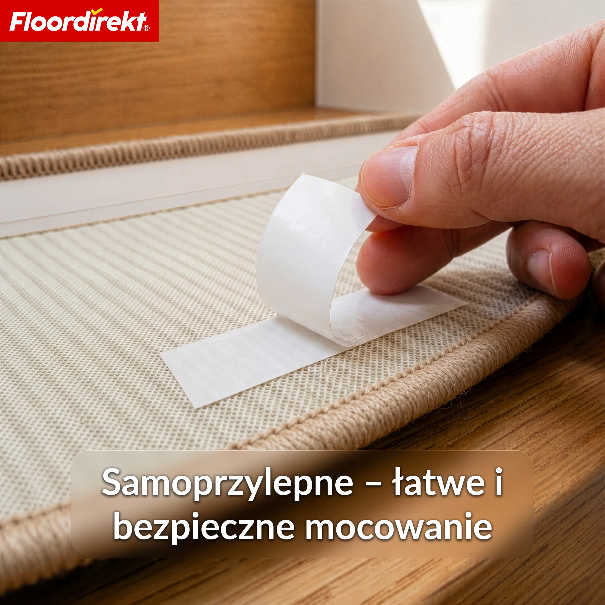 Mata schodowa z sizalu | Pearl | Półokrągła antypoślizgowa mata na schody, wygłuszająca i trwała - Image 7