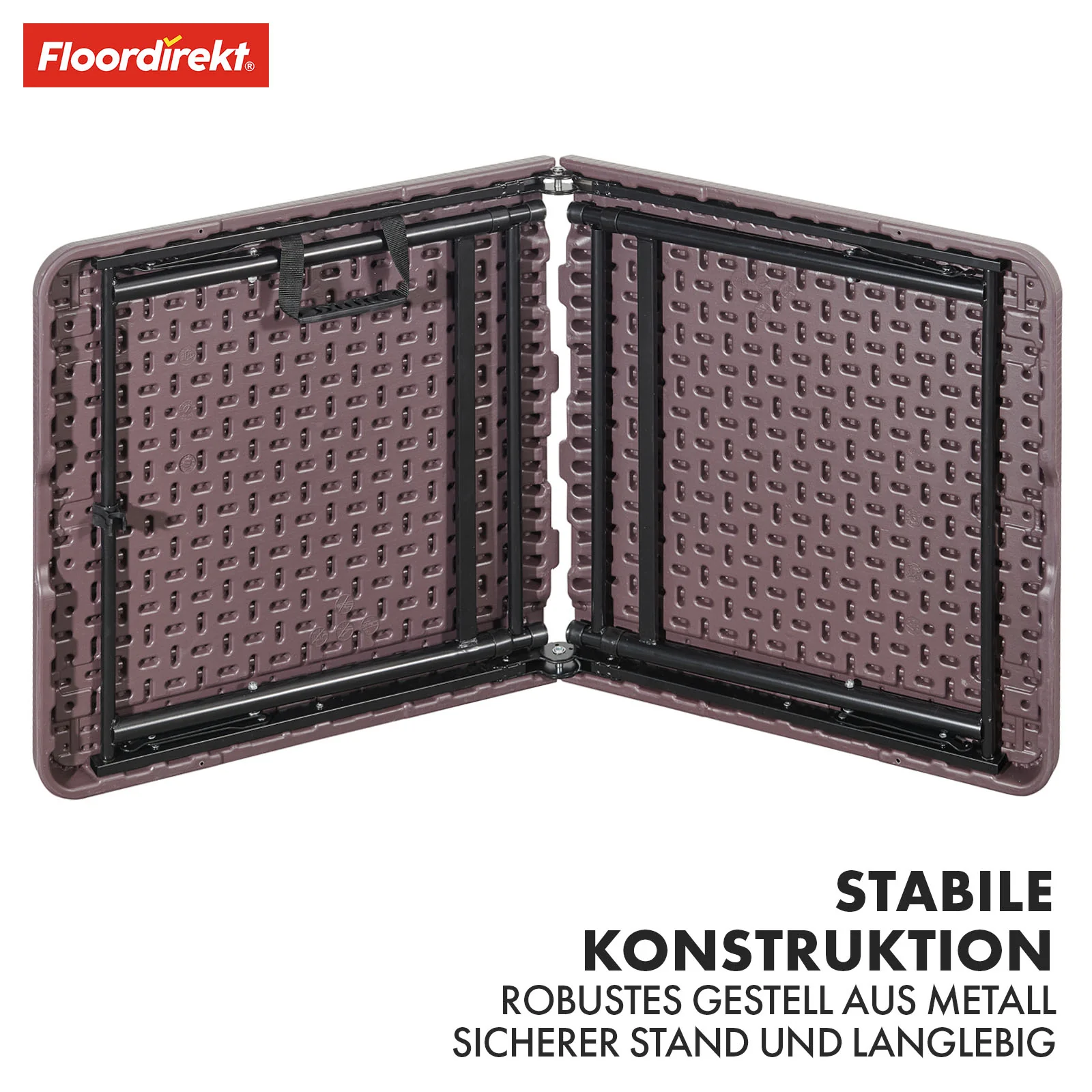 Stół składany | Saga | Regulowana wysokość i odporność na warunki atmosferyczne, idealny do ogrodu i na kemping | 120 x 60 cm - Image 6