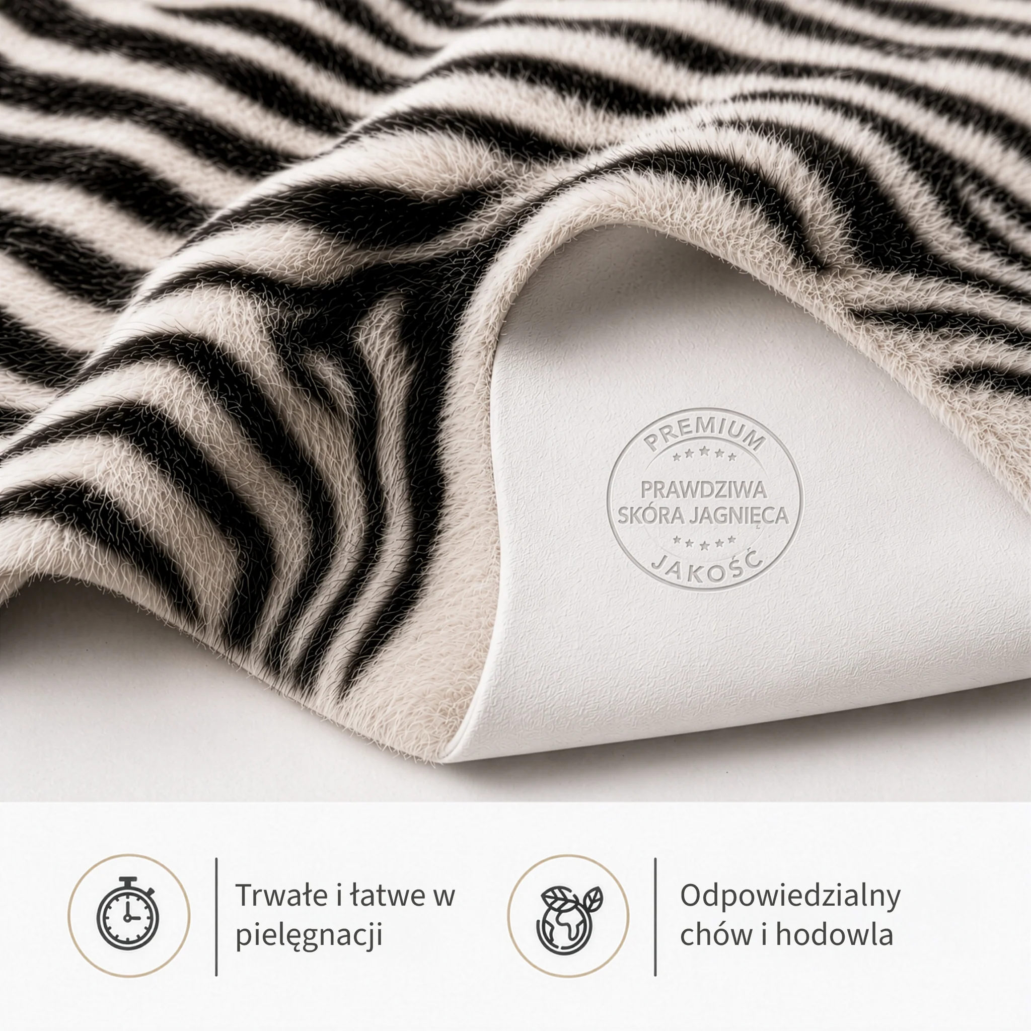 Skóra owcza Design | Audrey | Naturalna skóra jagnięca ze 100% wełny owczej | Miękka i naturalna - Image 10