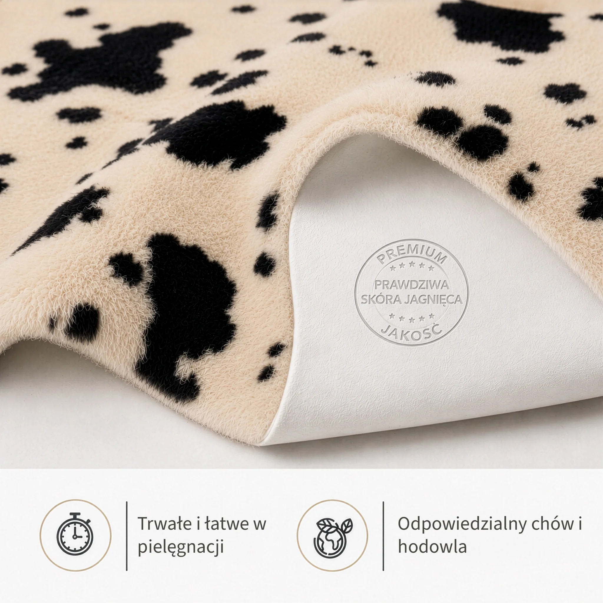 Skóra owcza Design | Audrey | Naturalna skóra jagnięca ze 100% wełny owczej | Miękka i naturalna - Image 17
