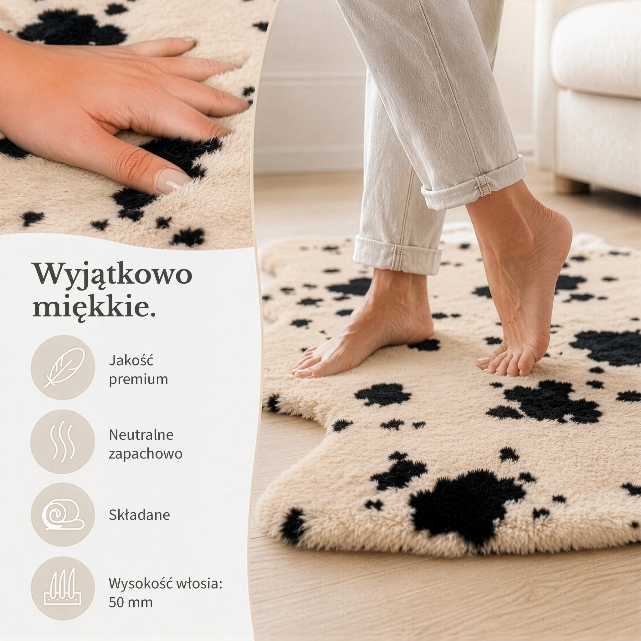 Skóra owcza Design | Audrey | Naturalna skóra jagnięca ze 100% wełny owczej | Miękka i naturalna - Image 19