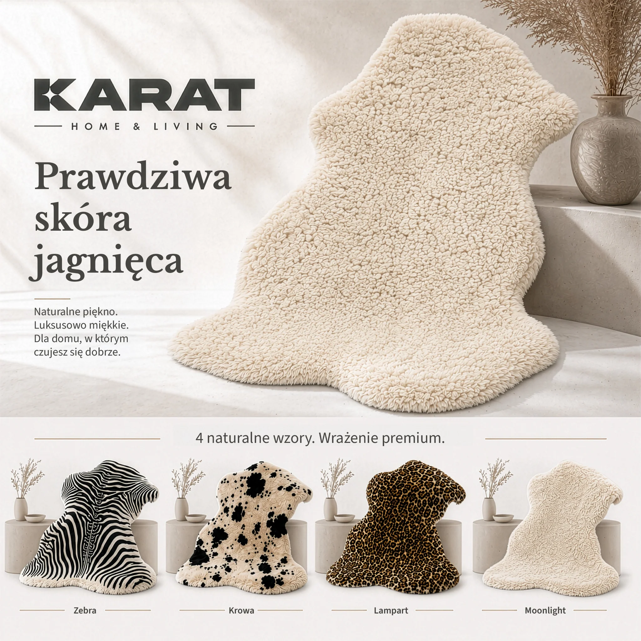 Skóra owcza Design | Audrey | Naturalna skóra jagnięca ze 100% wełny owczej | Miękka i naturalna - Image 23