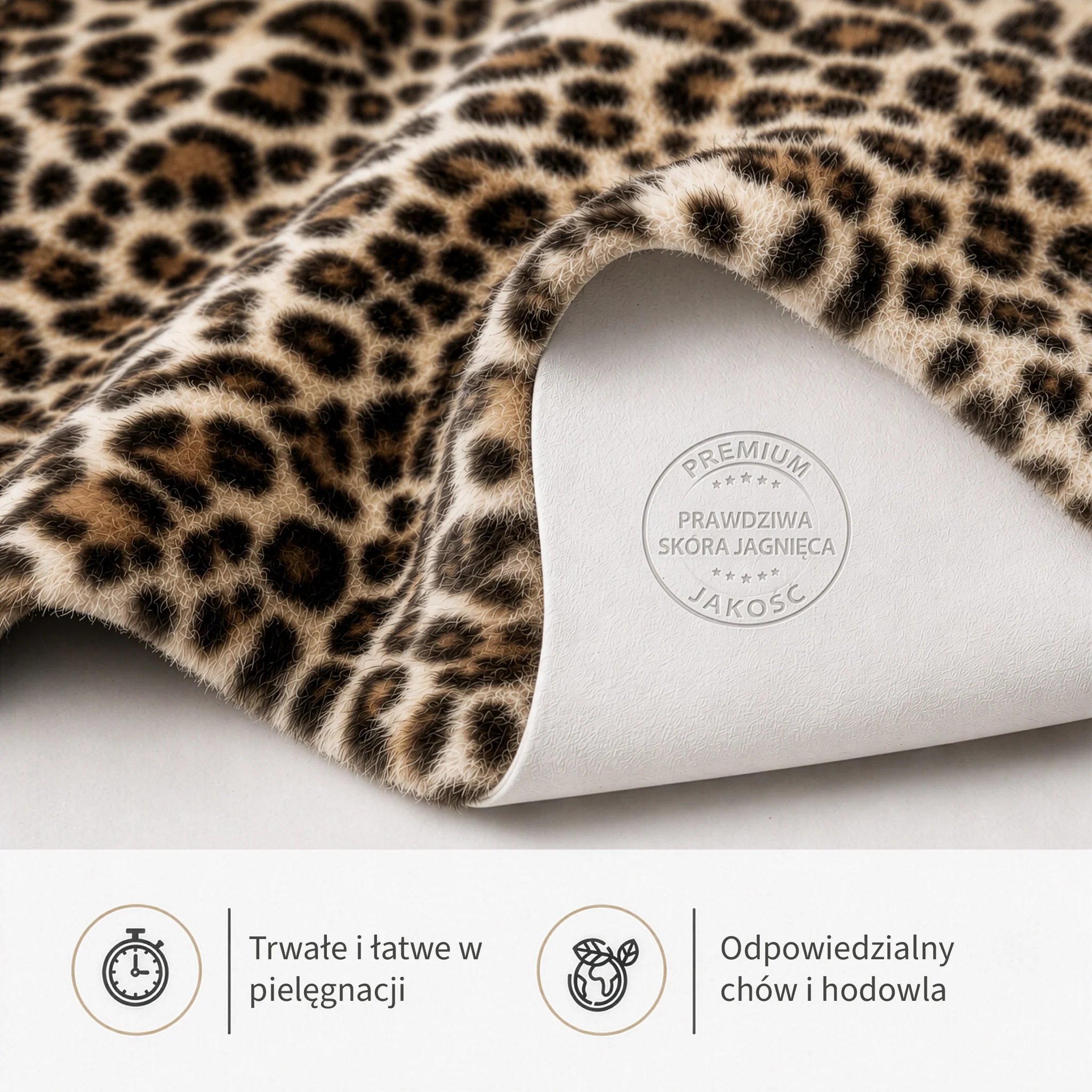 Skóra owcza Design | Audrey | Naturalna skóra jagnięca ze 100% wełny owczej | Miękka i naturalna - Image 3