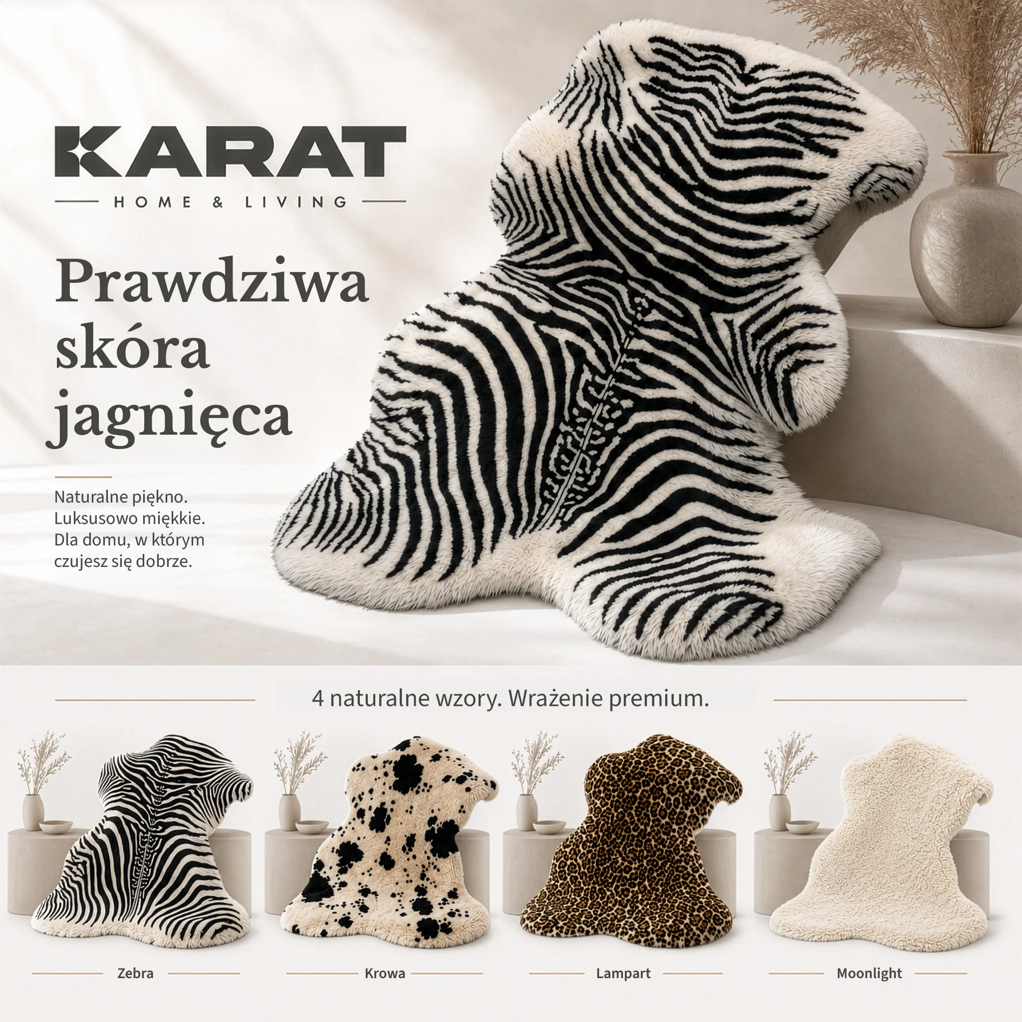 Skóra owcza Design | Audrey | Naturalna skóra jagnięca ze 100% wełny owczej | Miękka i naturalna - Image 9