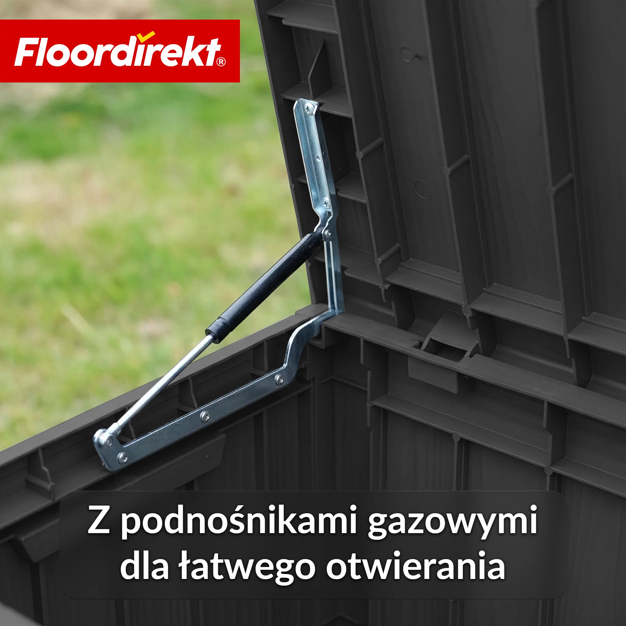 Skrzynia ogrodowa w wyglądzie drewna | Wodoodporna skrzynia na poduszki na taras i balkon | 118L / 270L / 300L - Image 45