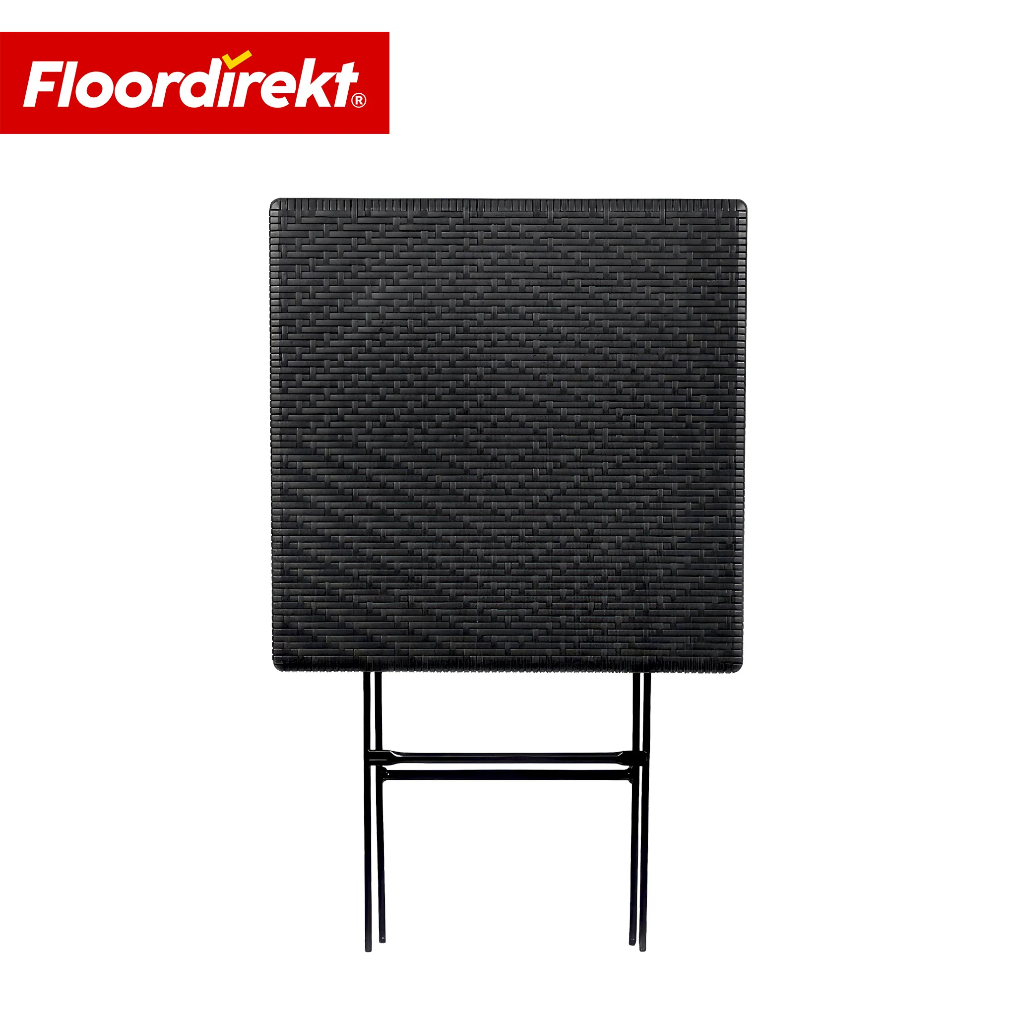 Stół składany | Kobe | Czarny stół ogrodowy składany w stylu rattanowym | 60 × 60 cm - Image 3