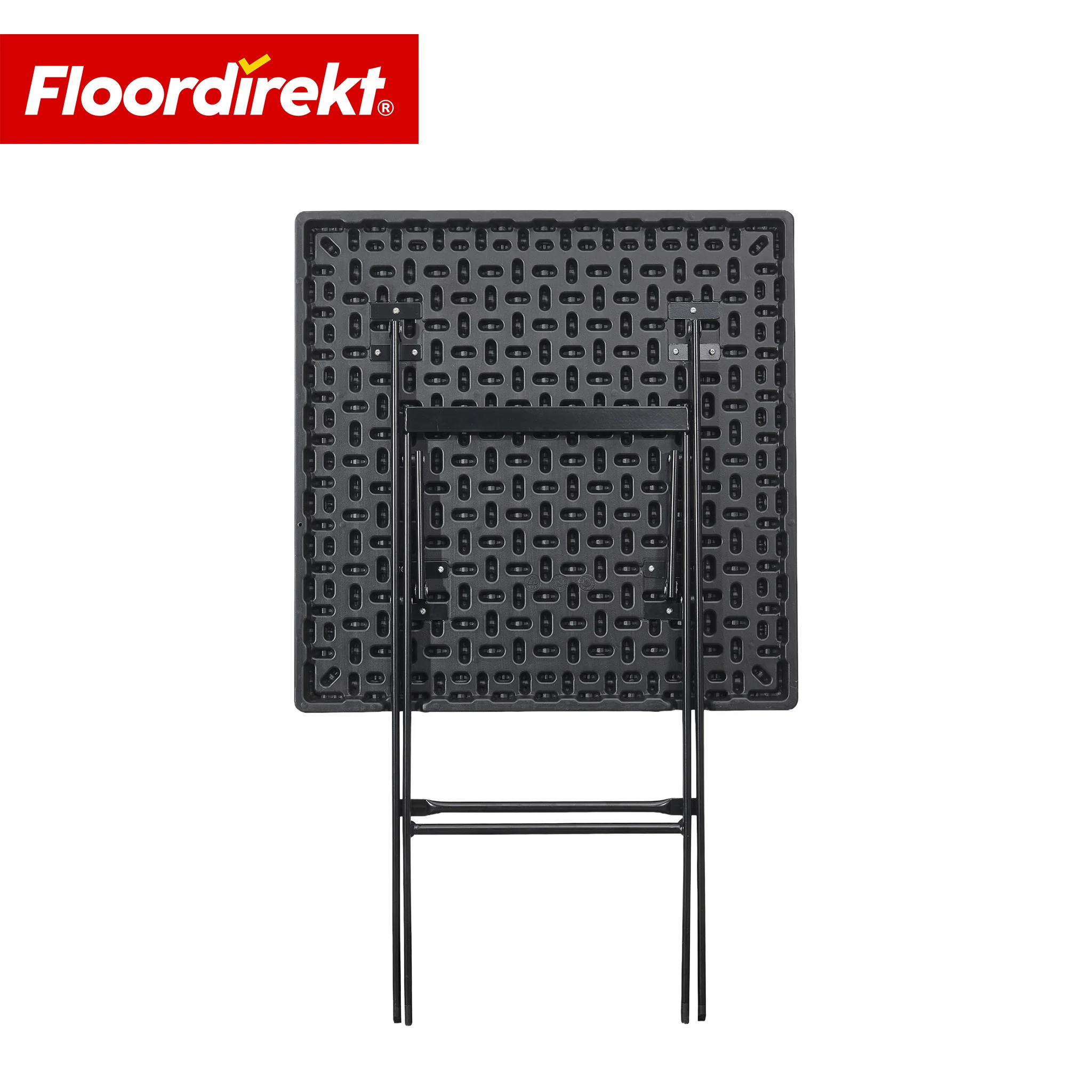 Stół składany | Kobe | Czarny stół ogrodowy składany w stylu rattanowym | 60 × 60 cm - Image 4