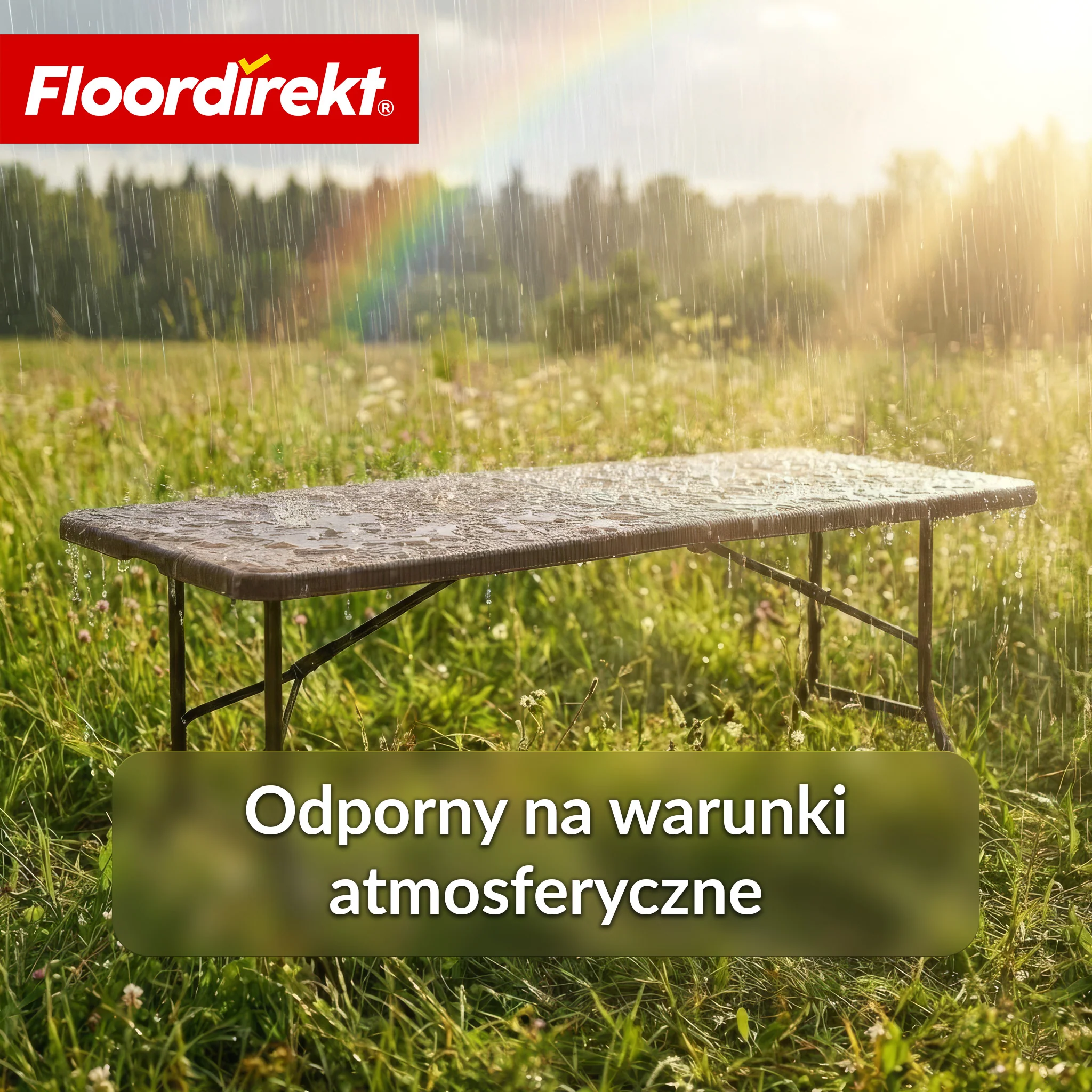 Stół ogrodowy | Miyako | Odporny na warunki atmosferyczne stół składany 183×75 cm | Składany z uchwytem do przenoszenia do ogrodu, na taras i eventy - Image 5