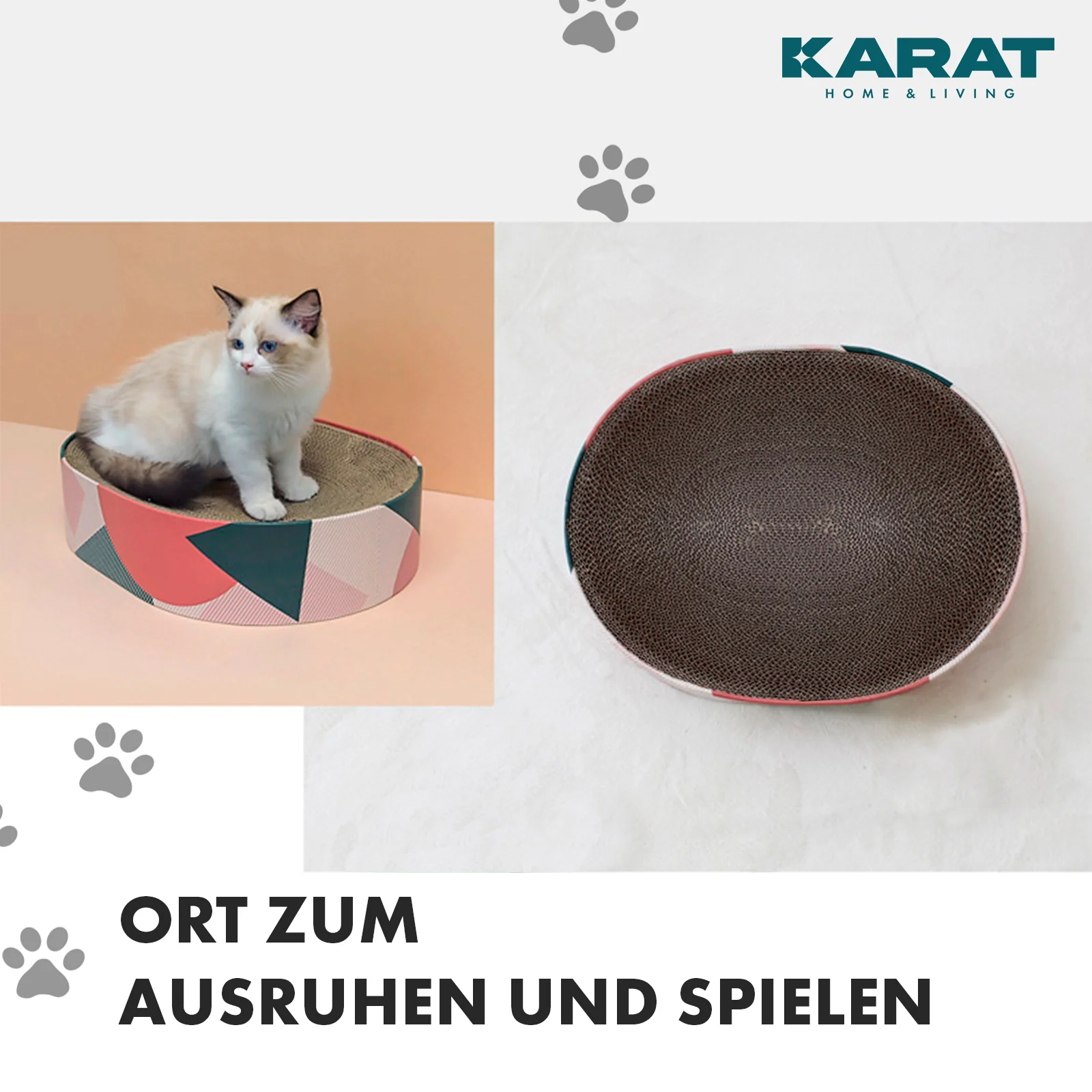 Drapak dla kota | Mebel do drapania wykonany z wysokiej jakości kartonu | Drapak w trzech wzorach - Image 7