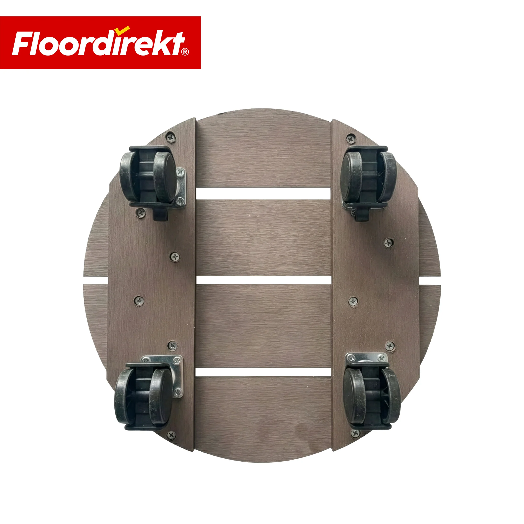 Podstawka na kółkach z WPC | Countess | Ø 30 cm | 4 kółka skrętne 360° z hamulcem | udźwig do 80 kg - Image 3