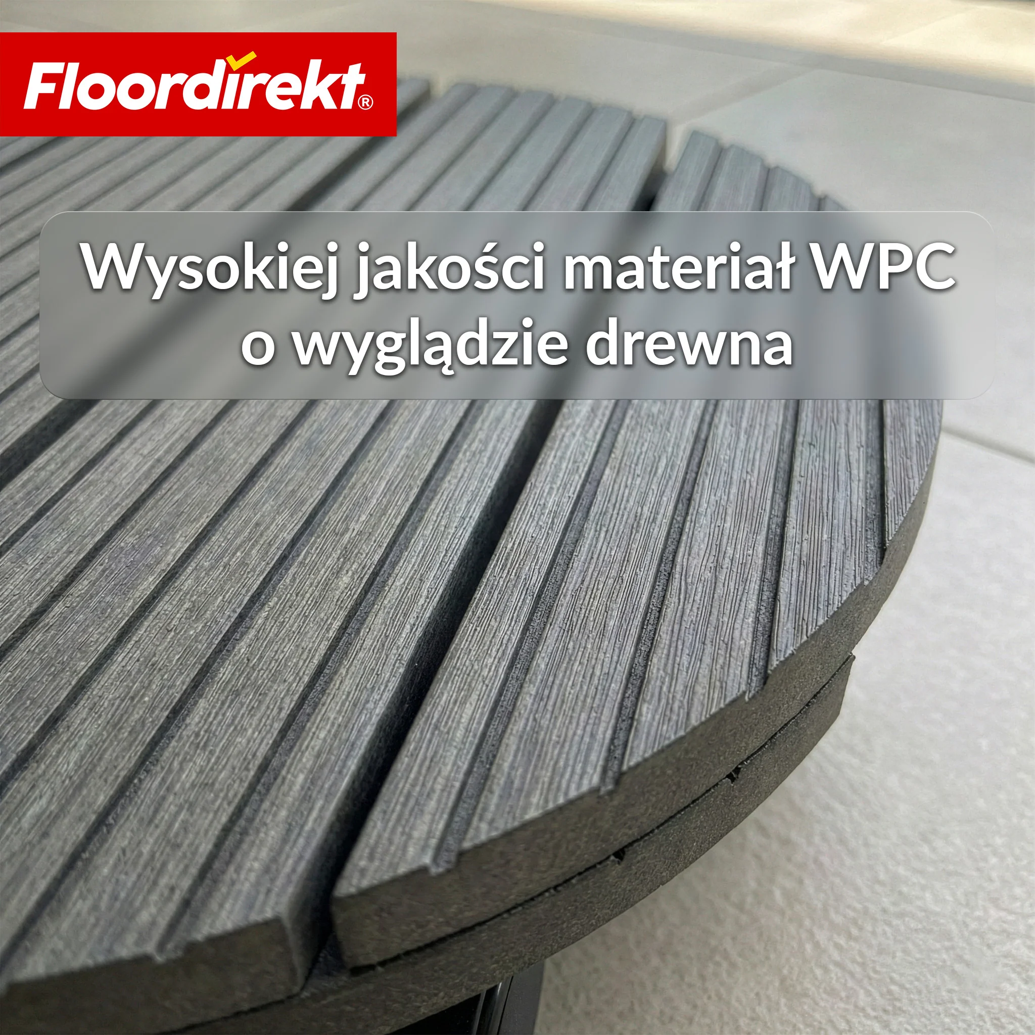 Podstawka na kółkach z WPC | Countess | Ø 30 cm | 4 kółka skrętne 360° z hamulcem | udźwig do 80 kg - Image 7