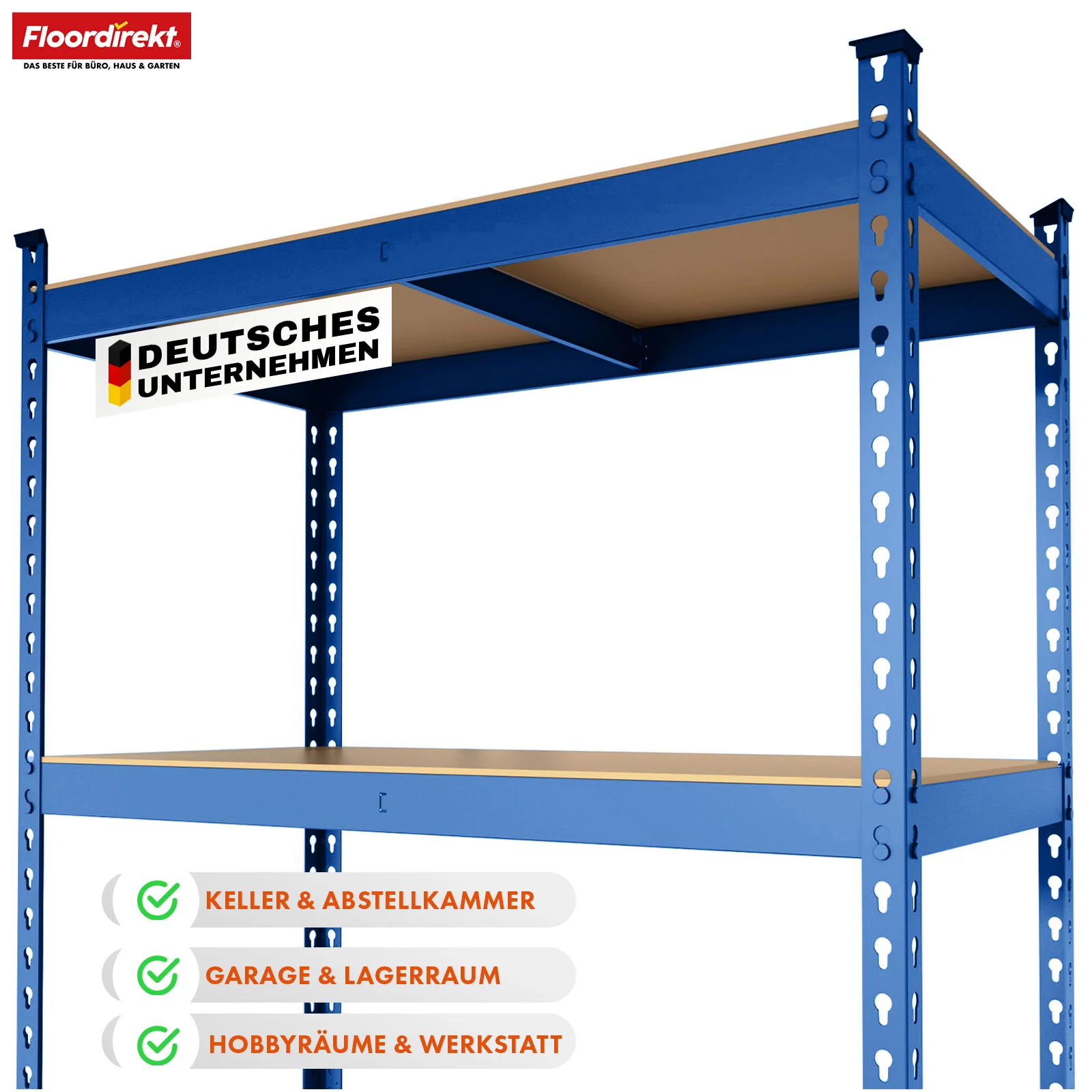 Regały do dużych obciążeń | Rhino | Regały magazynowe z 5 półkami | Nośność 1050 kg | Innowacyjny system wtykowy | W różnych kolorach i rozmiarach - Image 23