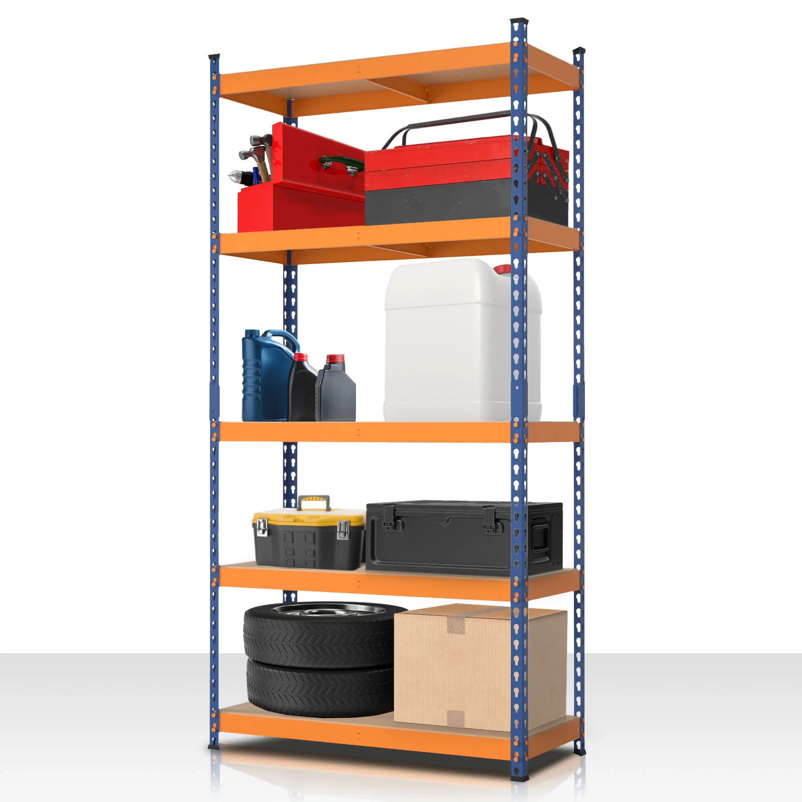 Regały do dużych obciążeń | Rhino | Regały magazynowe z 5 półkami | Nośność 1050 kg | Innowacyjny system wtykowy | W różnych kolorach i rozmiarach - Image 25