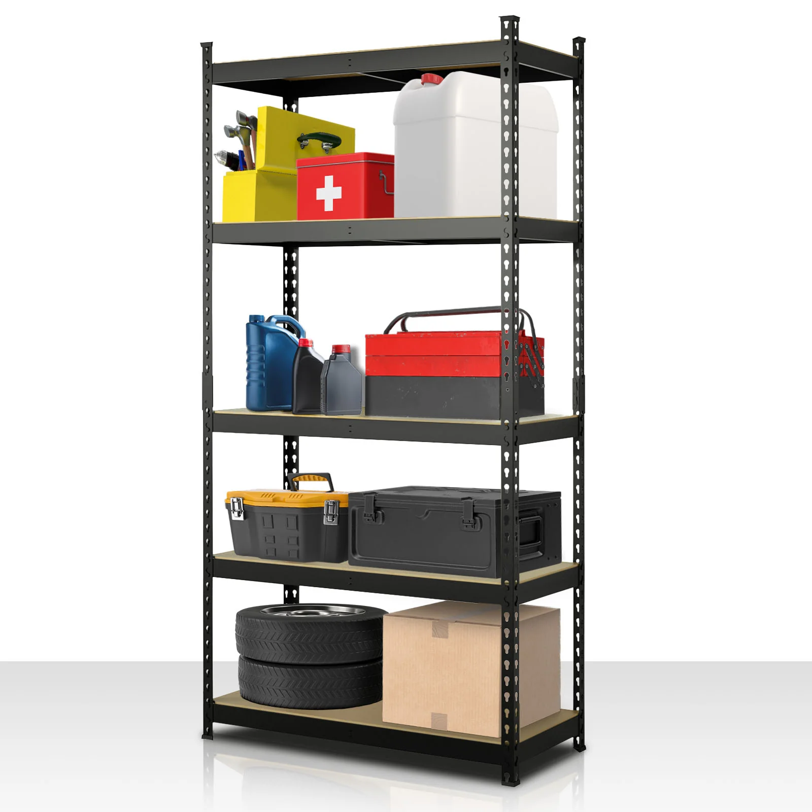 Regały do dużych obciążeń | Rhino | Regały magazynowe z 5 półkami | Nośność 1050 kg | Innowacyjny system wtykowy | W różnych kolorach i rozmiarach - Image 9