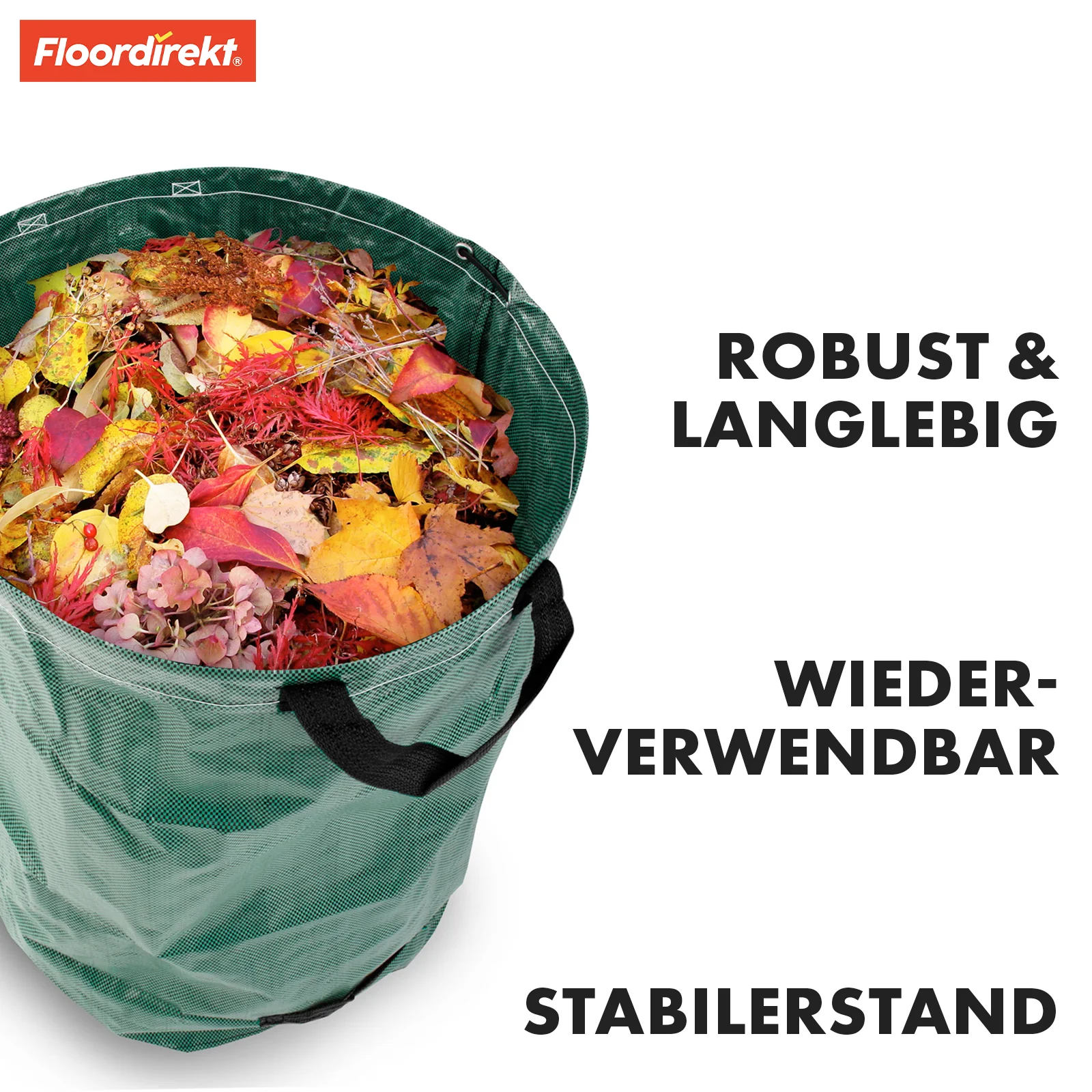 Zestaw 3 worków na odpady ogrodowe | Wszechstronne rozwiązanie do przechowywania odpadów ogrodowych | Stabilne, samostojące i wodoodporne - Image 6